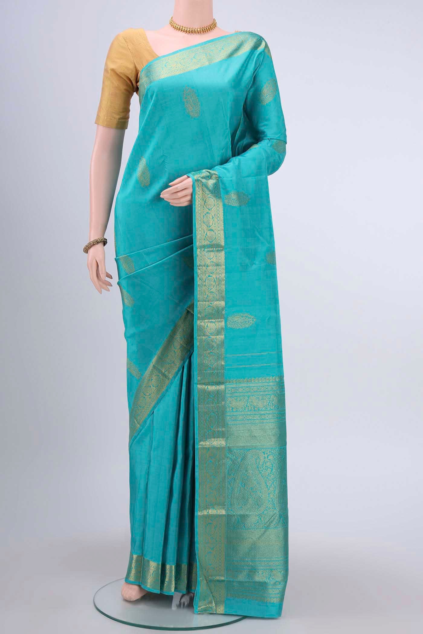 Blue Kanchipuram Silk Saree