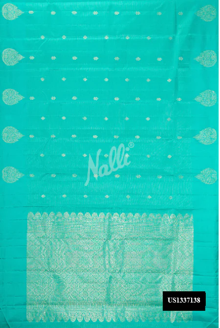Sea Green Kanchipuram Silk Saree