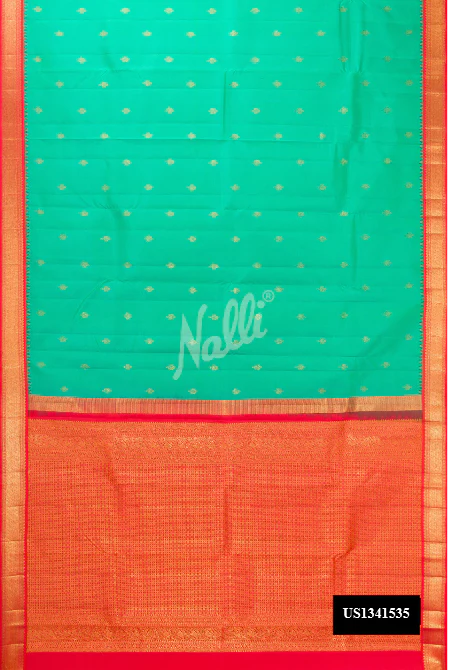Sea Green Kanchipuram Silk Saree