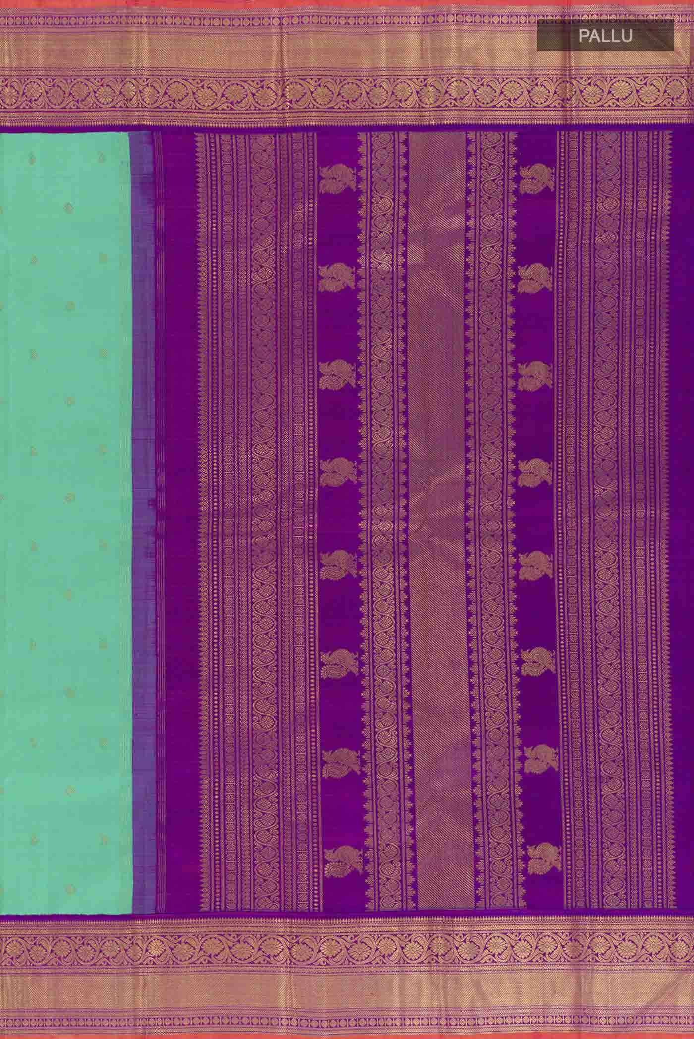 Sea Green Kanjivaram Silk Saree - Image 7