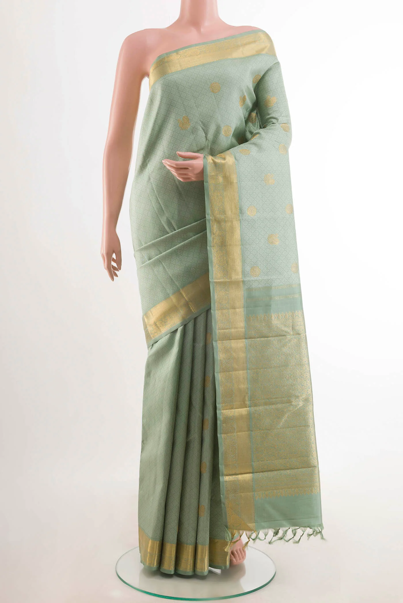 Sea Green Kanjivaram Silk Saree