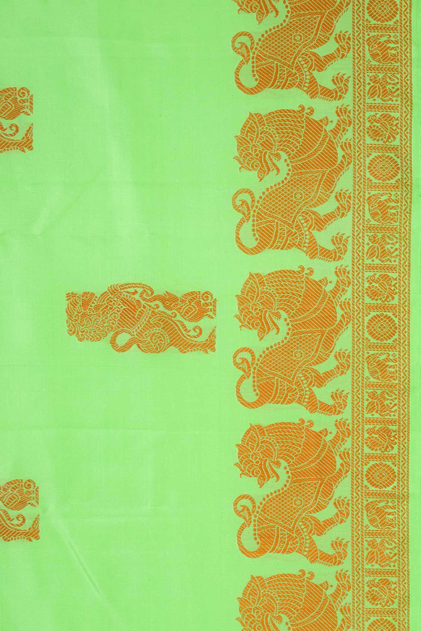Sea Green Kanjivaram Silk Saree - Image 5