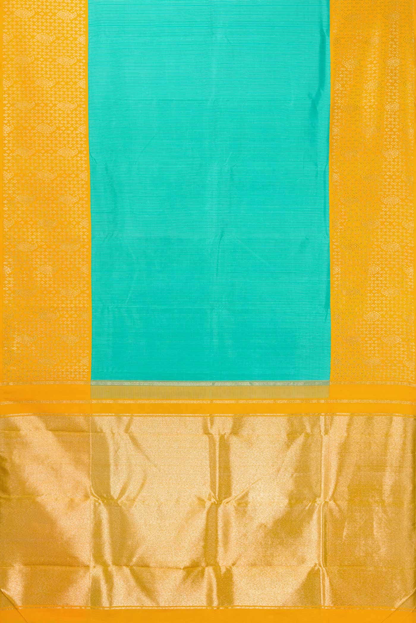 Sea Green Kanchipuram Silk Saree - Image 4