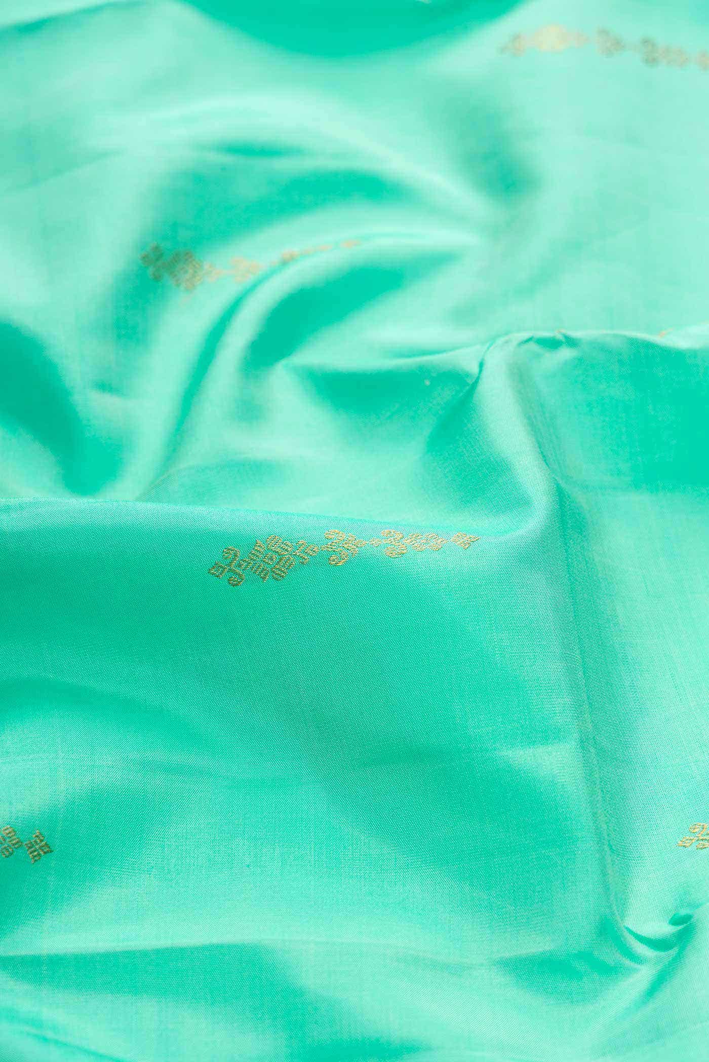 Sea Green Kanjivaram Silk Saree - Image 3