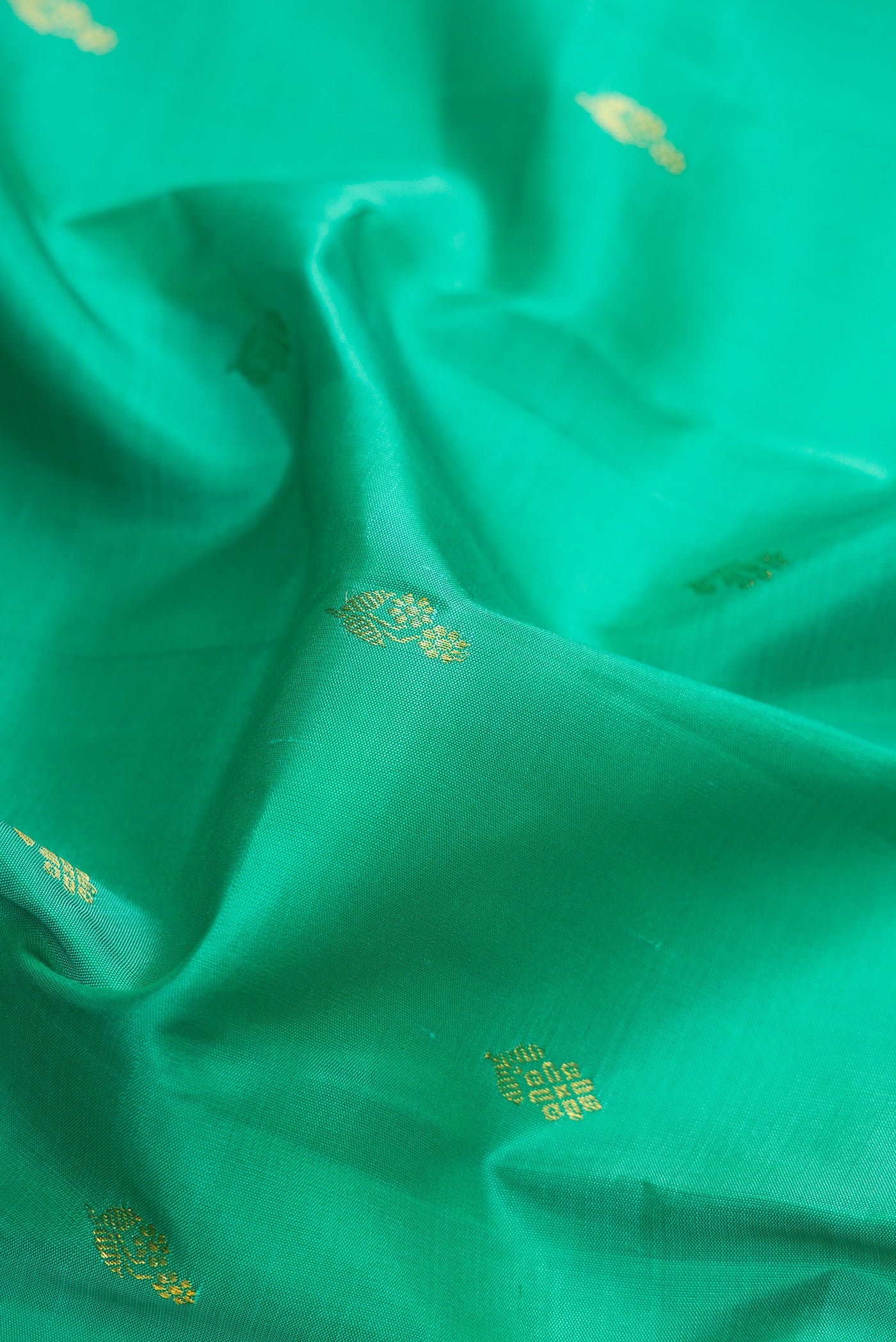 Sea Green Kanchipuram Silk Saree - Image 2