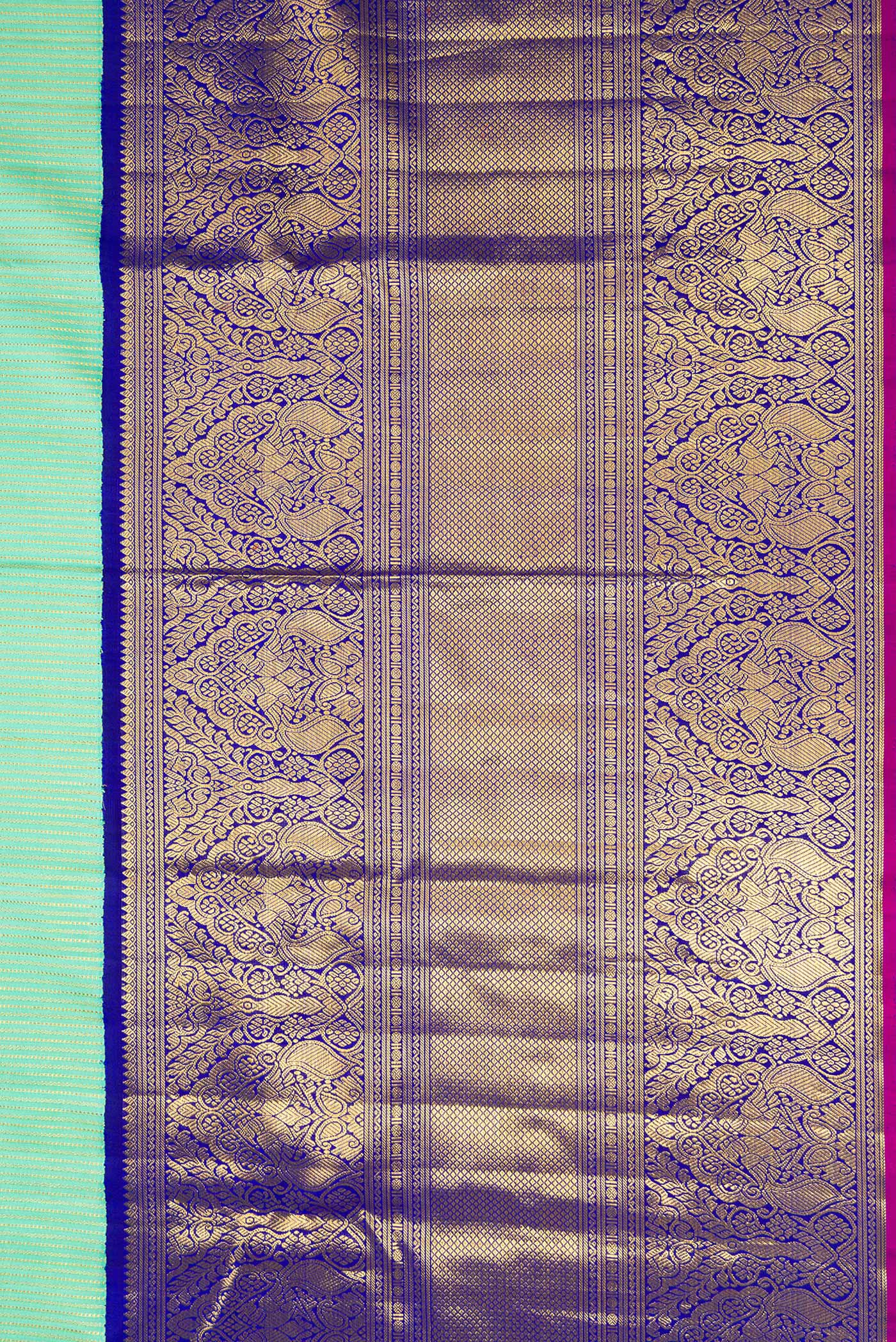 Sea Green Kanchipuram Silk Saree - Image 3