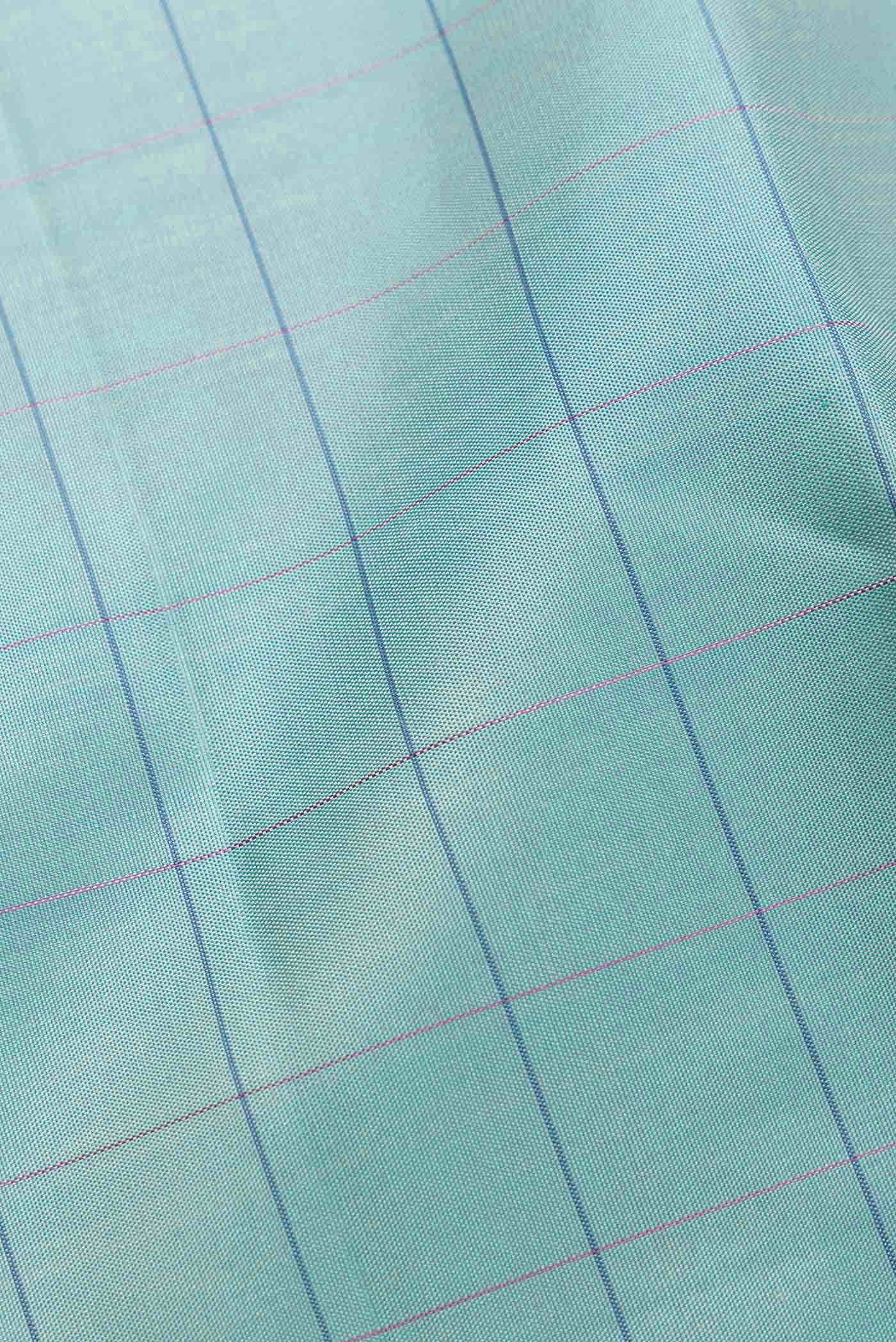 Sea Green Kanchipuram Silk Saree - Image 3