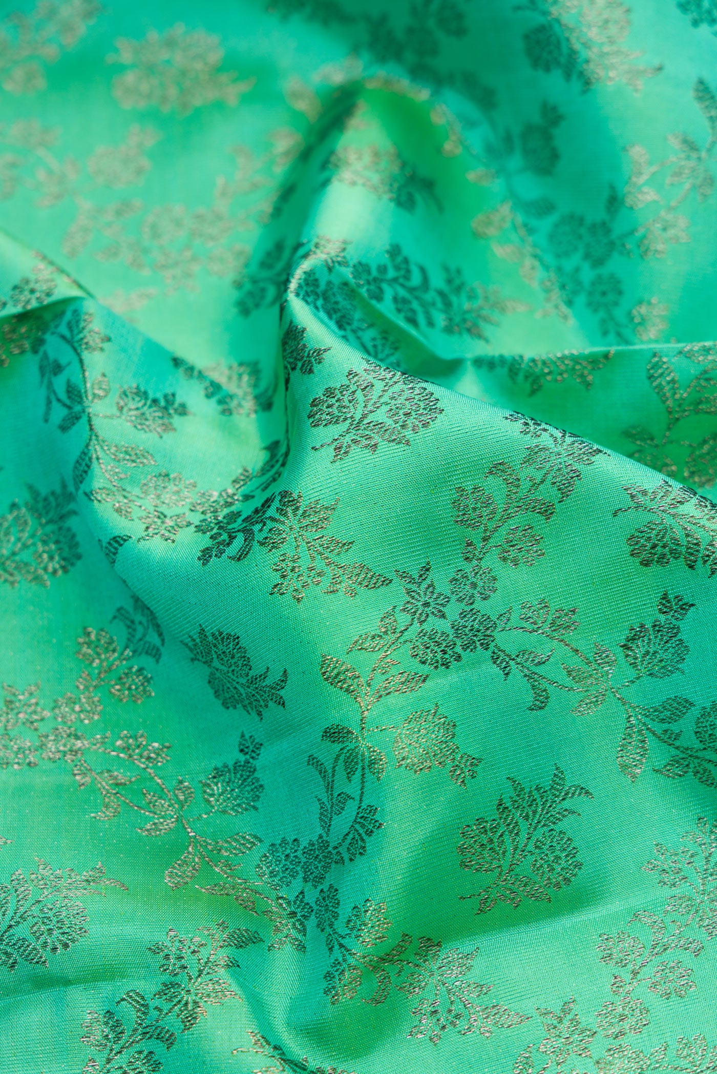 Sea Green Kanjivaram Silk Saree - Image 2
