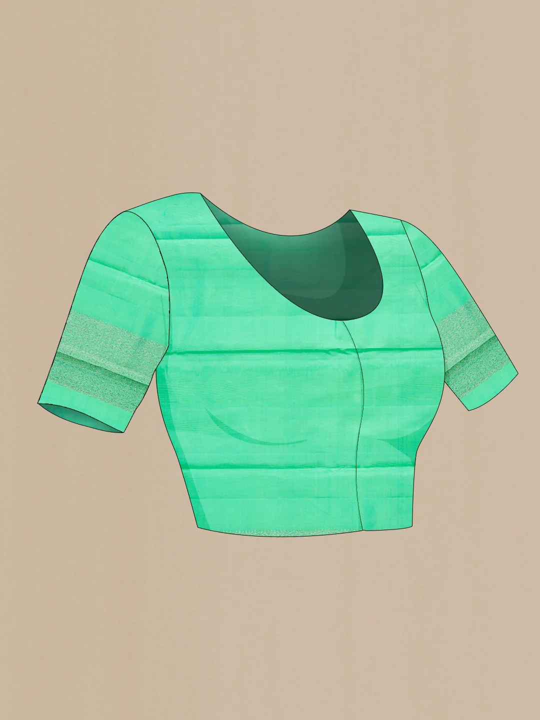 Sea Green Kanjivaram Silk Saree - Image 5