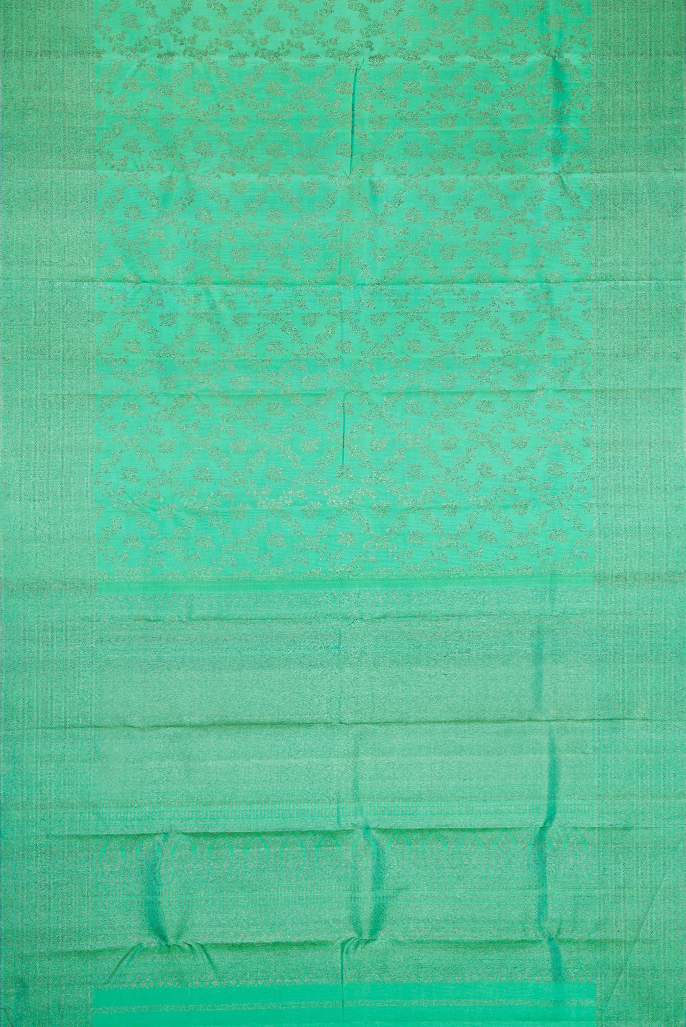 Sea Green Kanjivaram Silk Saree - Image 6