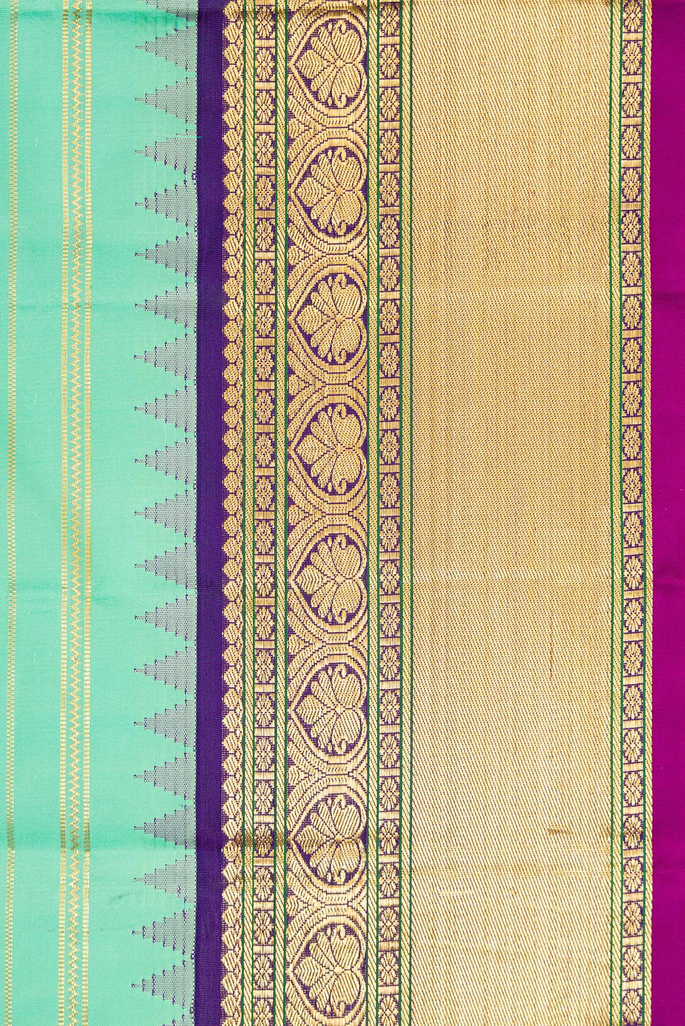 Sea Green Kanjivaram Silk Saree - Image 3