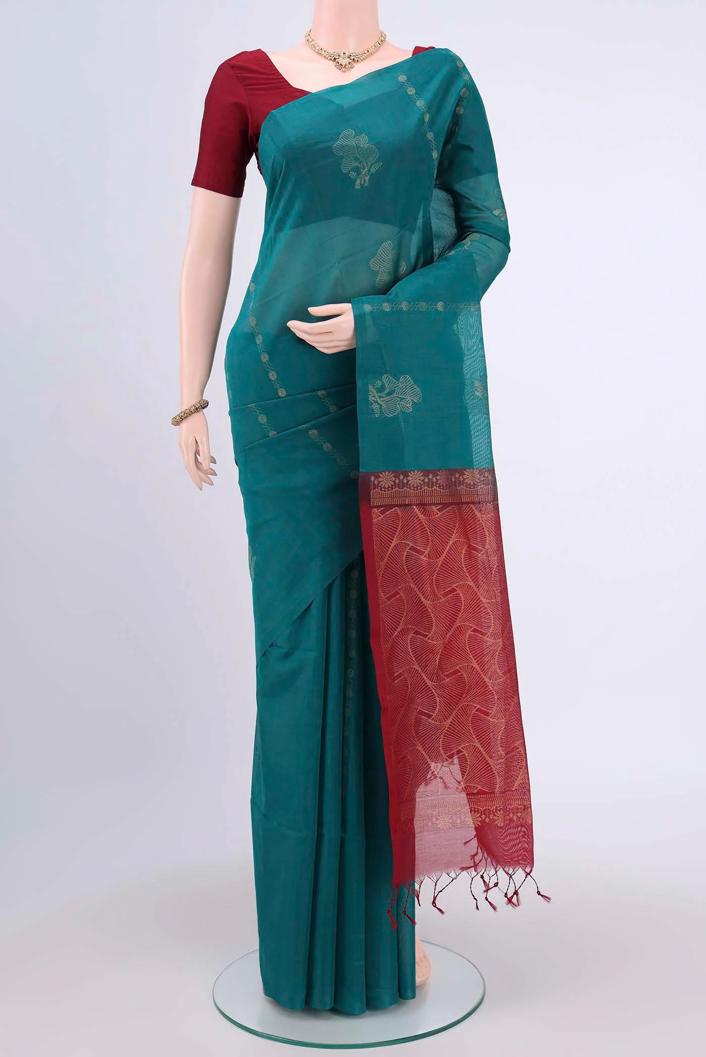 Blue Silk Cotton Saree