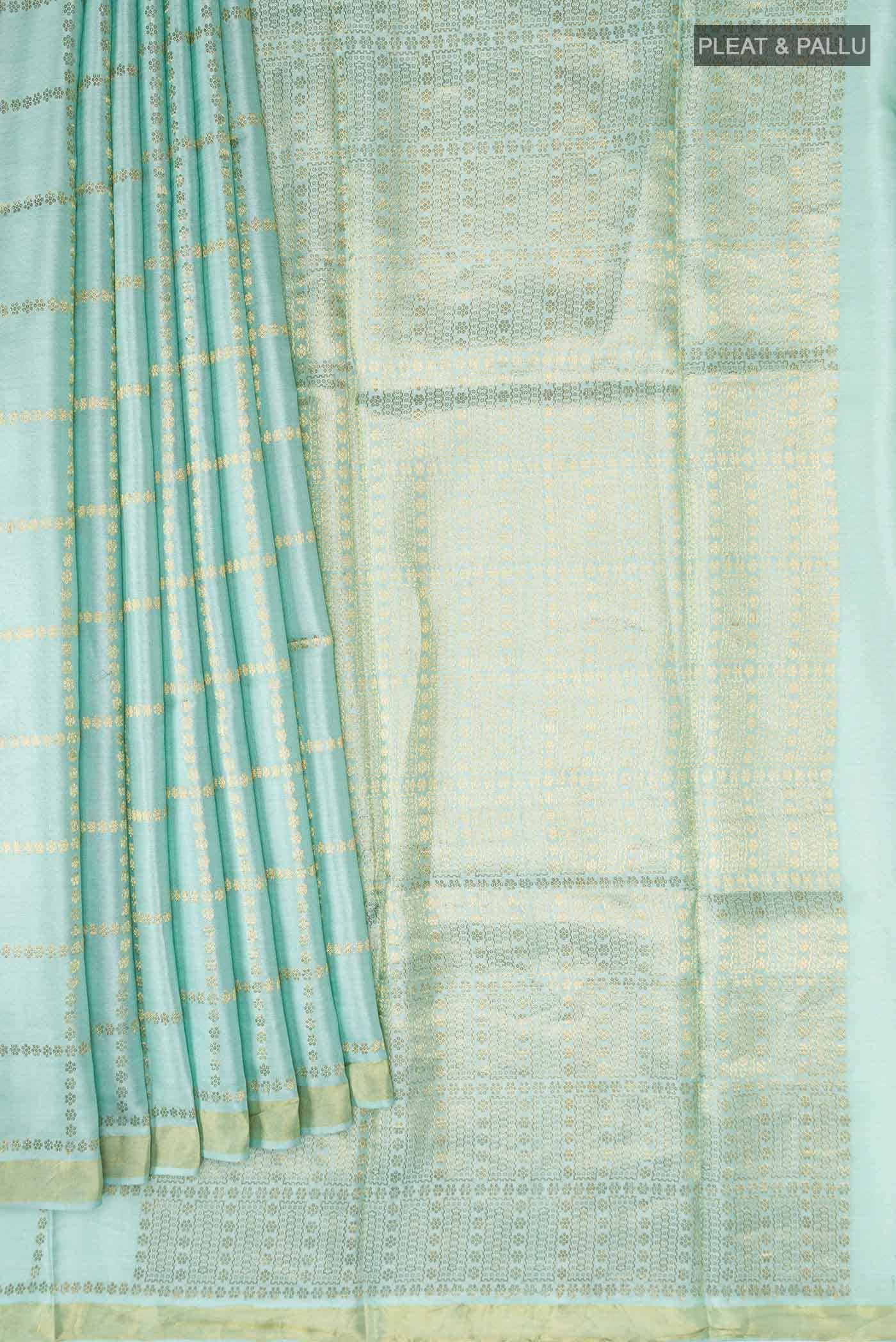 Sea Green MP Tussar Saree - Image 2