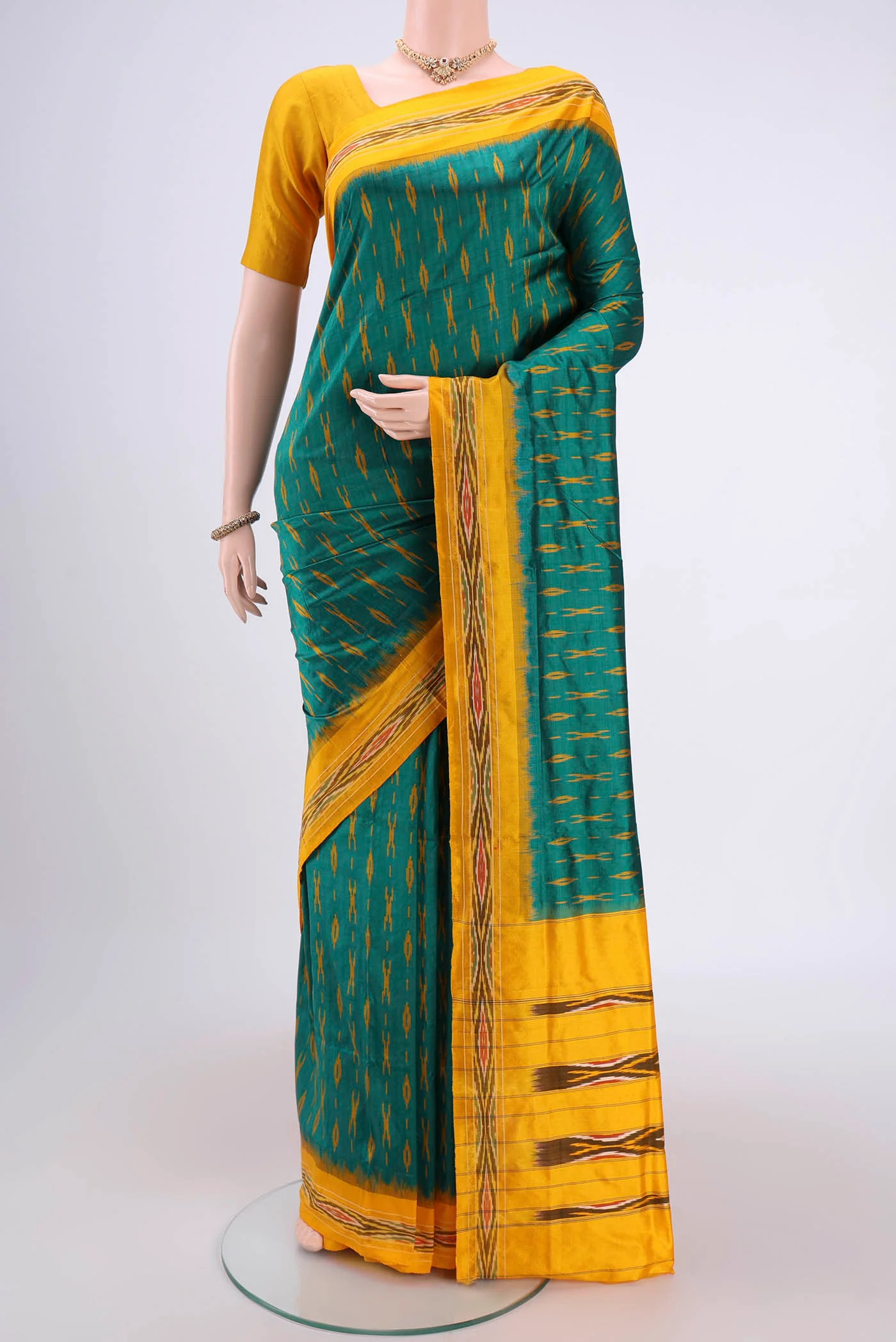 Green Pochampally Silk Saree