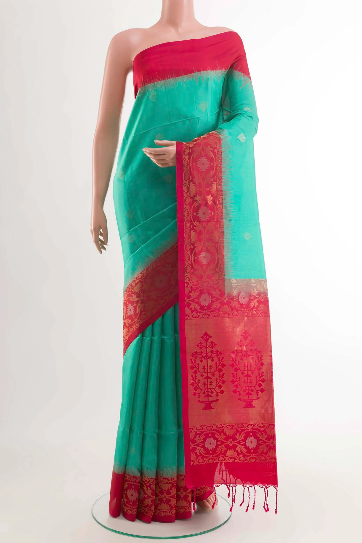 Sea Green Soft Silk Saree