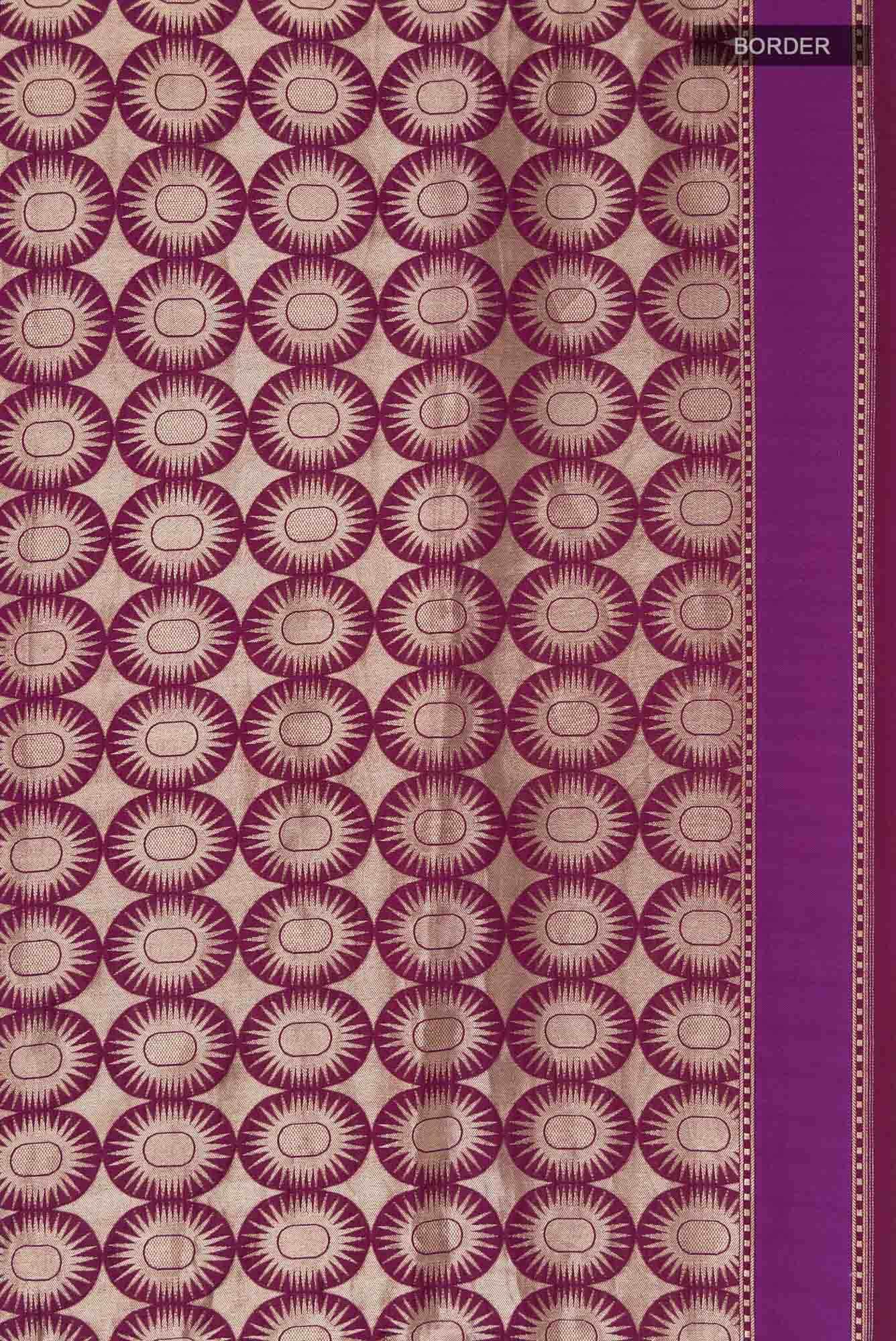 Shimmer Soleil-Magenta Banarasi Silk Saree - Image 10