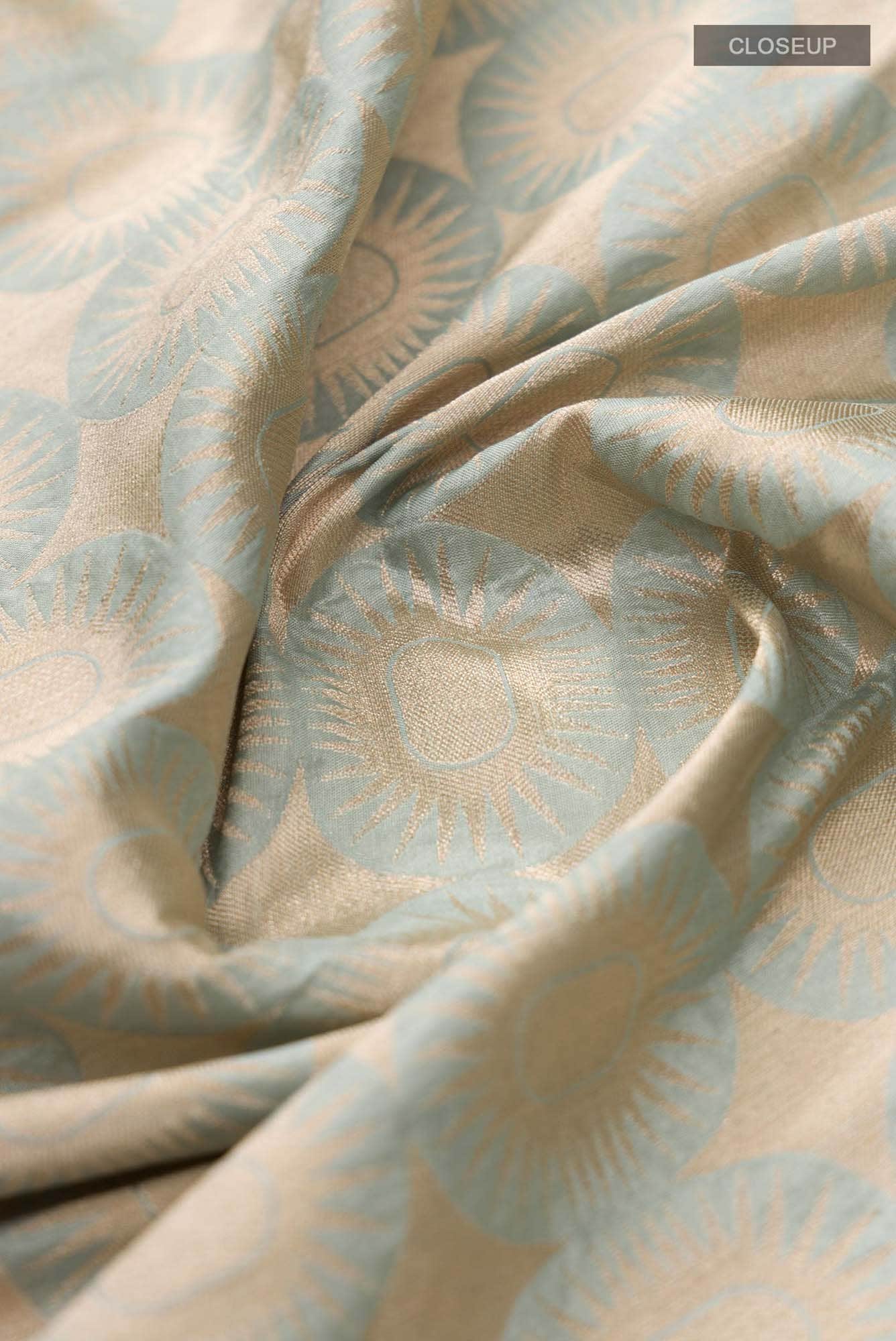 Shimmer Soleil-Sage Green Banarasi Silk Saree - Image 4