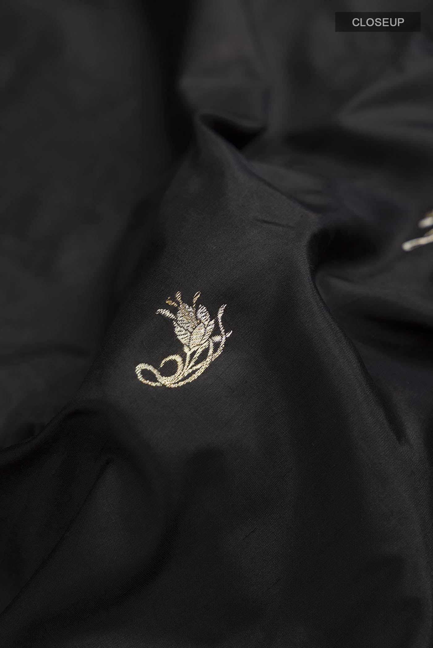 Shyama-Black Banarasi Katan Silk Saree - Image 7