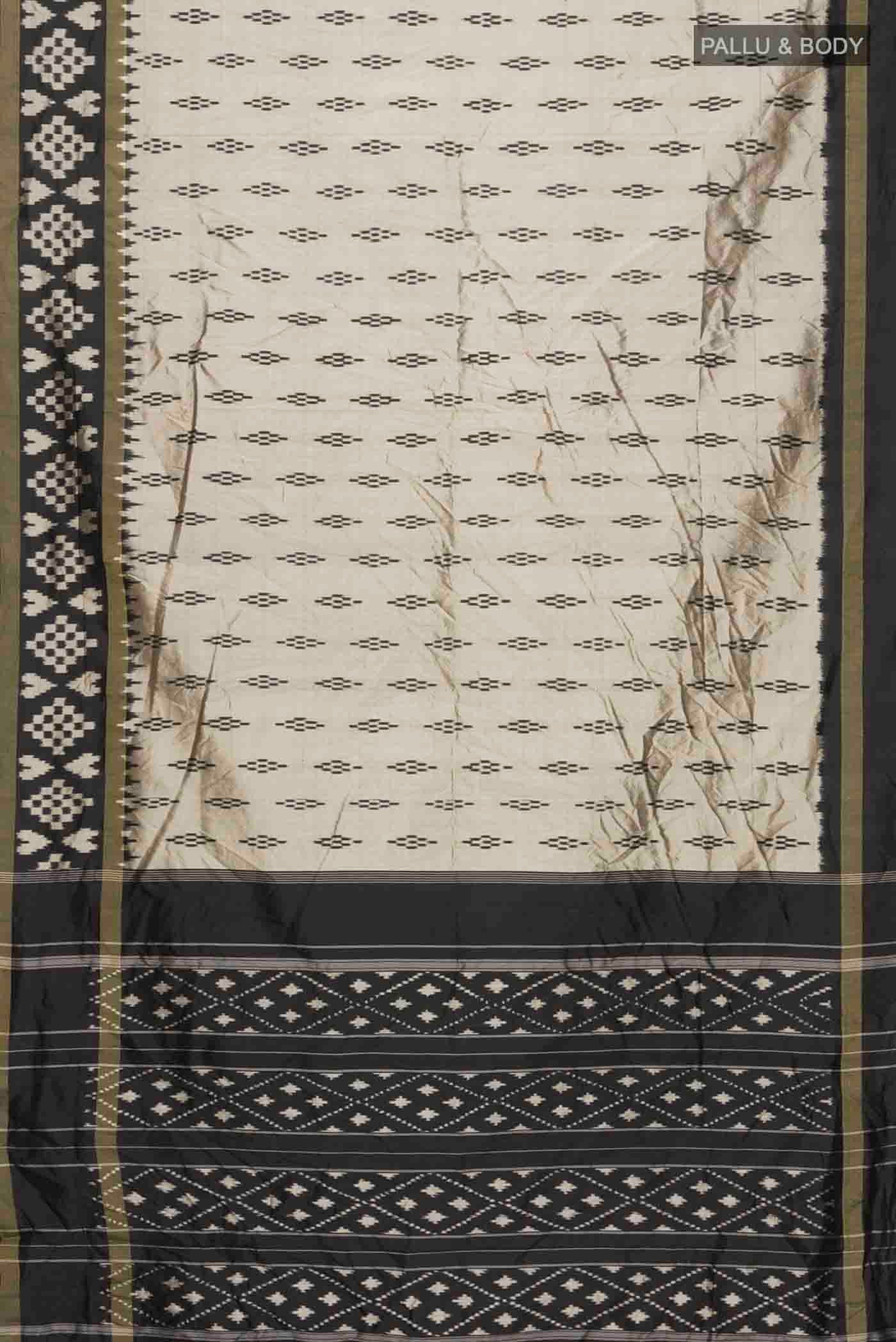 Silver Pochampally Silk Saree - Image 5