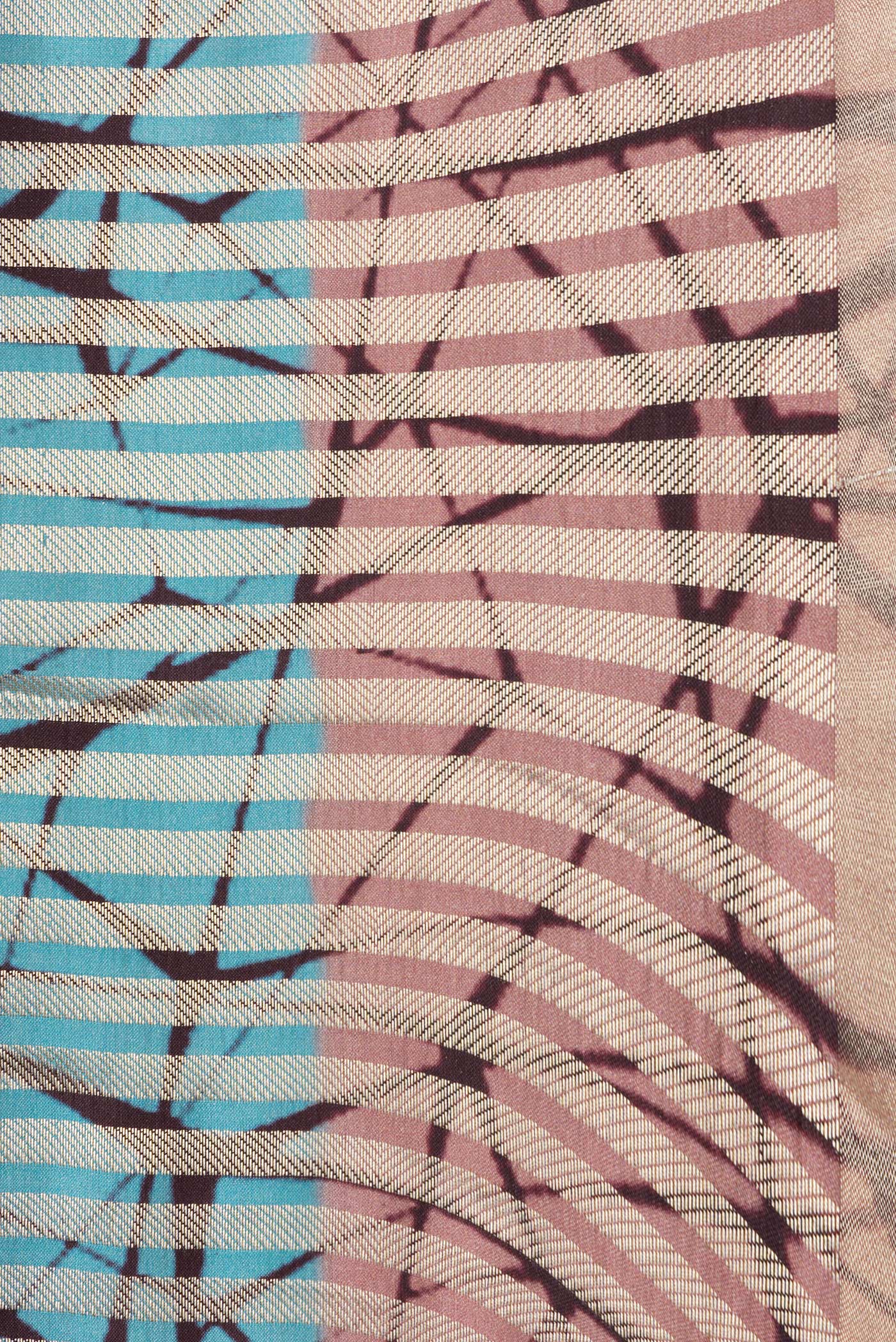 Multi Color Banarasi Raw Silk Saree - Image 3