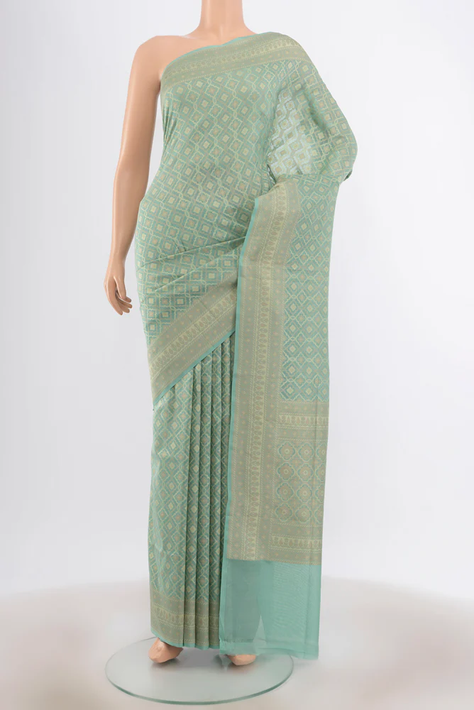 Light Blue Banarasi Silk Saree