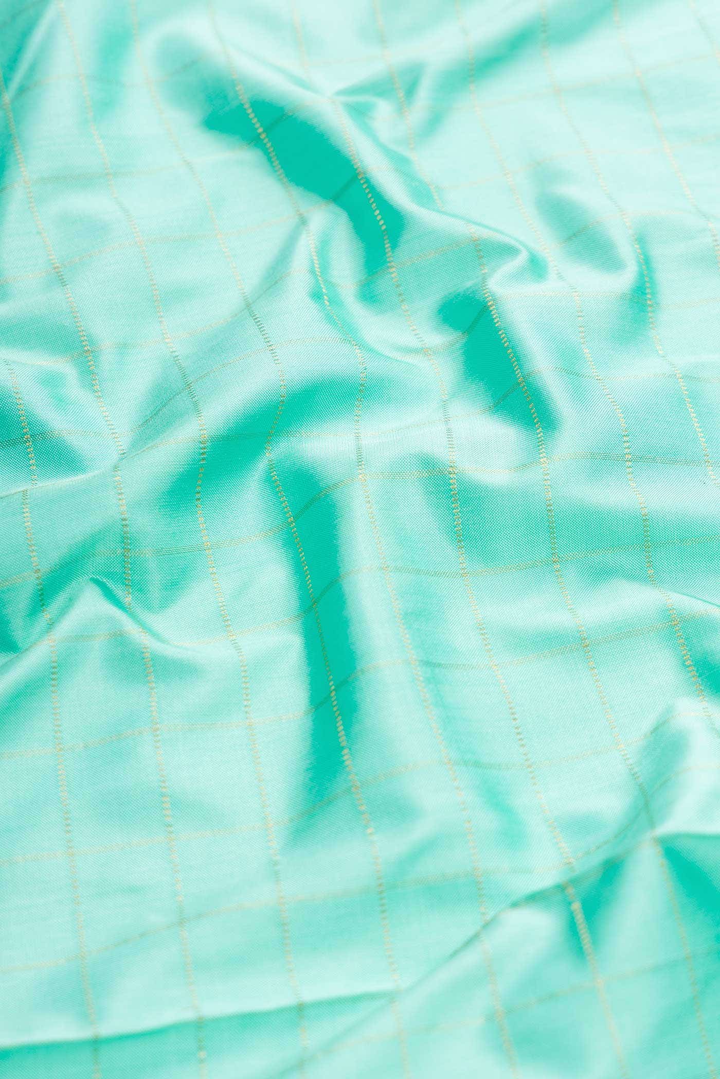 Sky Blue Double Ikat Saree - Image 6
