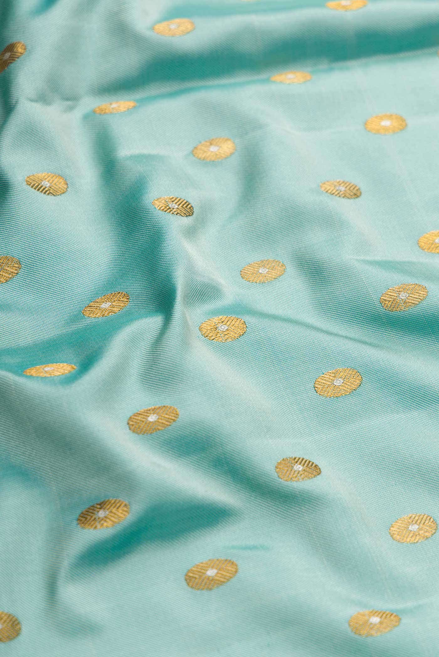 Sky Blue Kanjivaram Silk Saree - Image 5