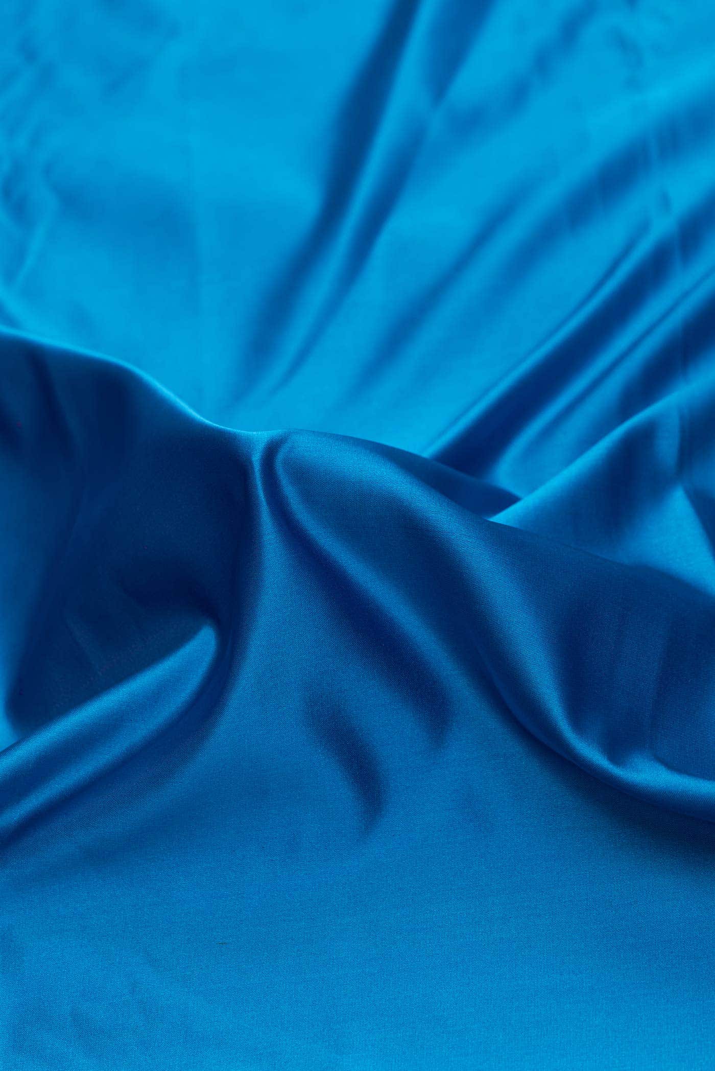 Sky Blue Dual Tone Blended Banarasi Silk Saree - Image 2