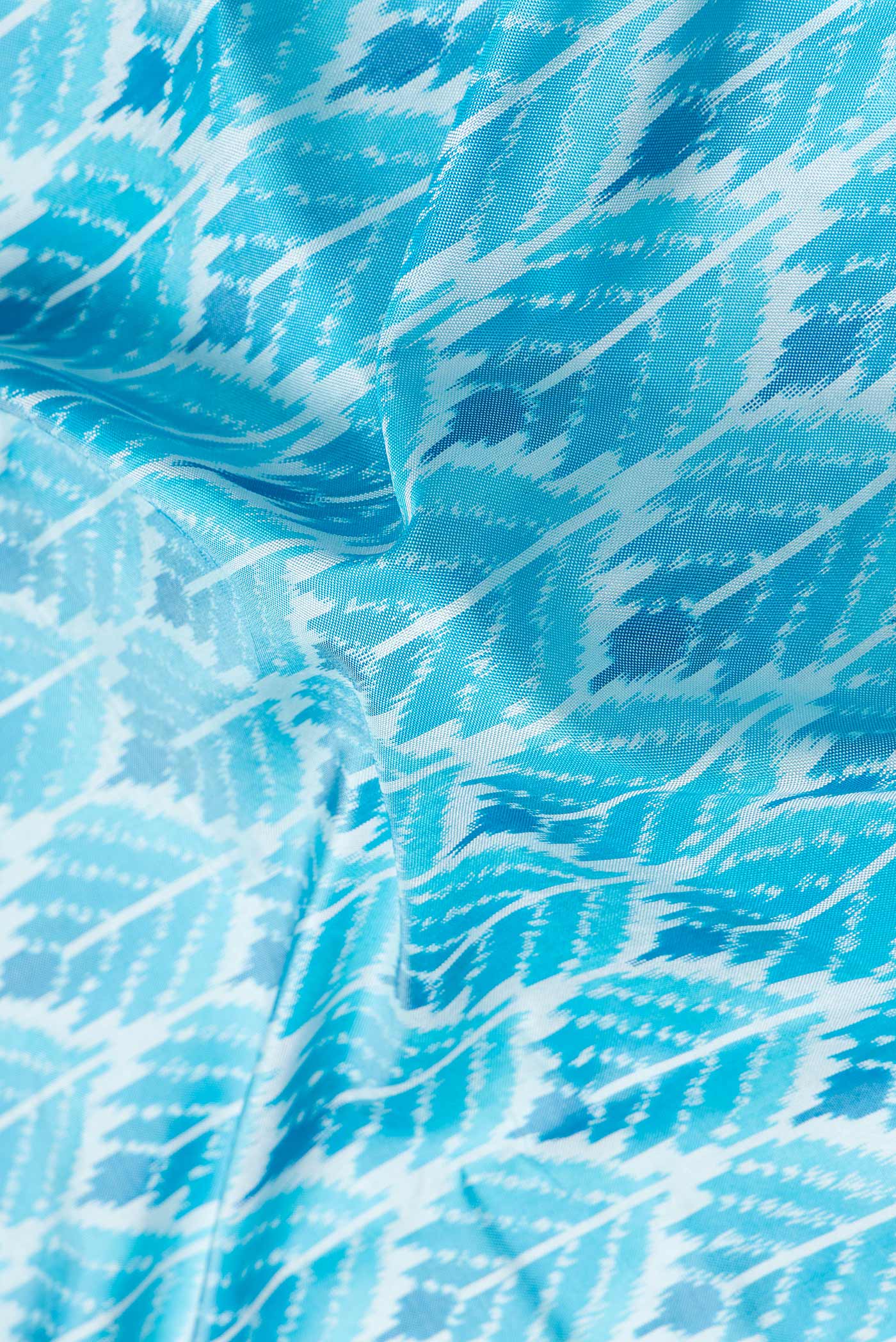 Light Blue Pochampally Silk Saree - Image 2