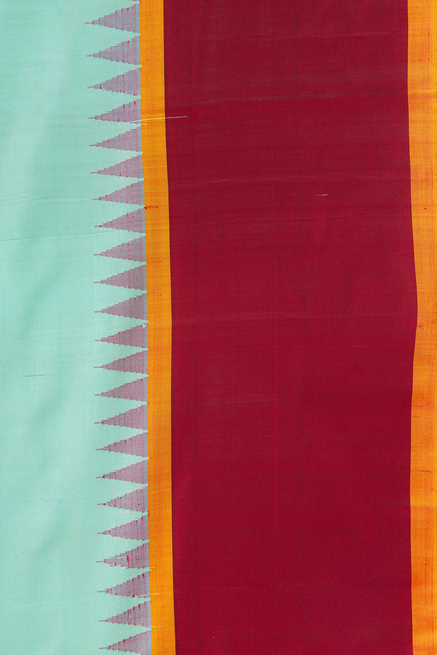 Light Blue Gadwal Silk Saree - Image 3