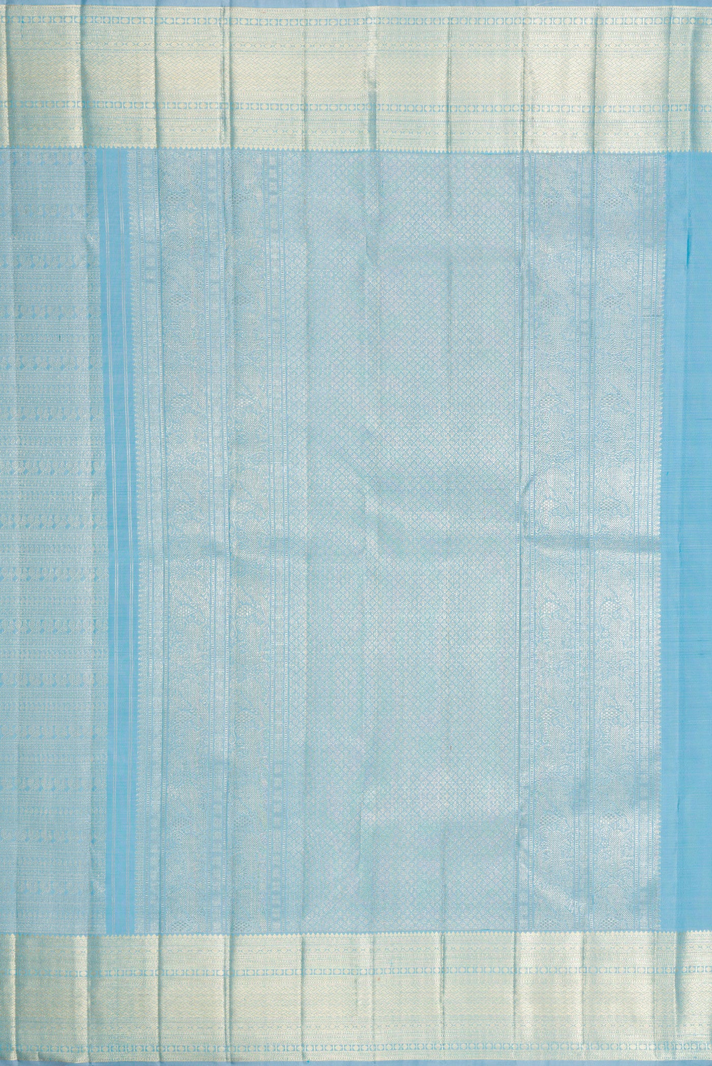 Sky Blue Kanchipuram Silk Saree - Image 7