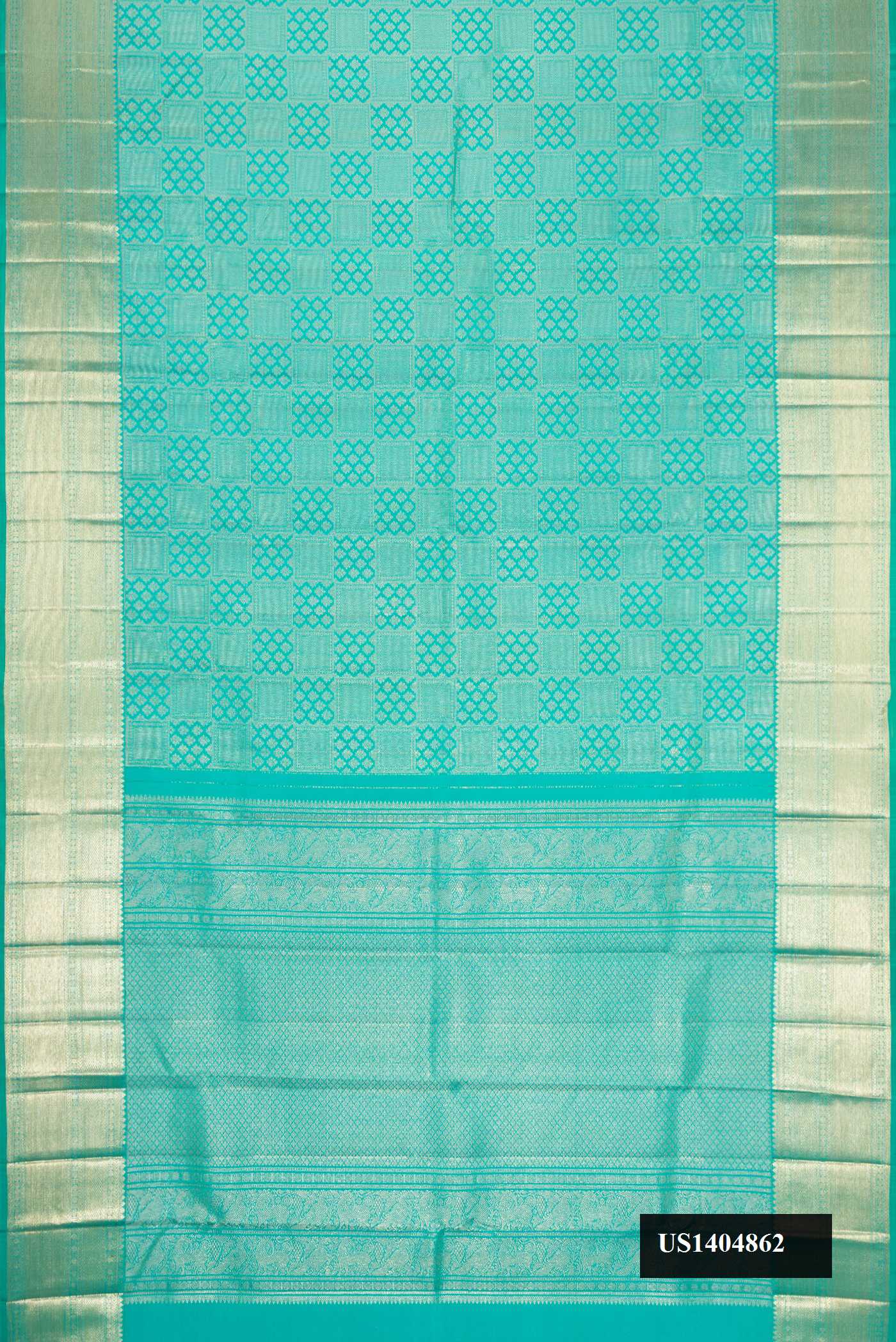 Sky Blue Dual Tone Kanchipuram Silk Saree