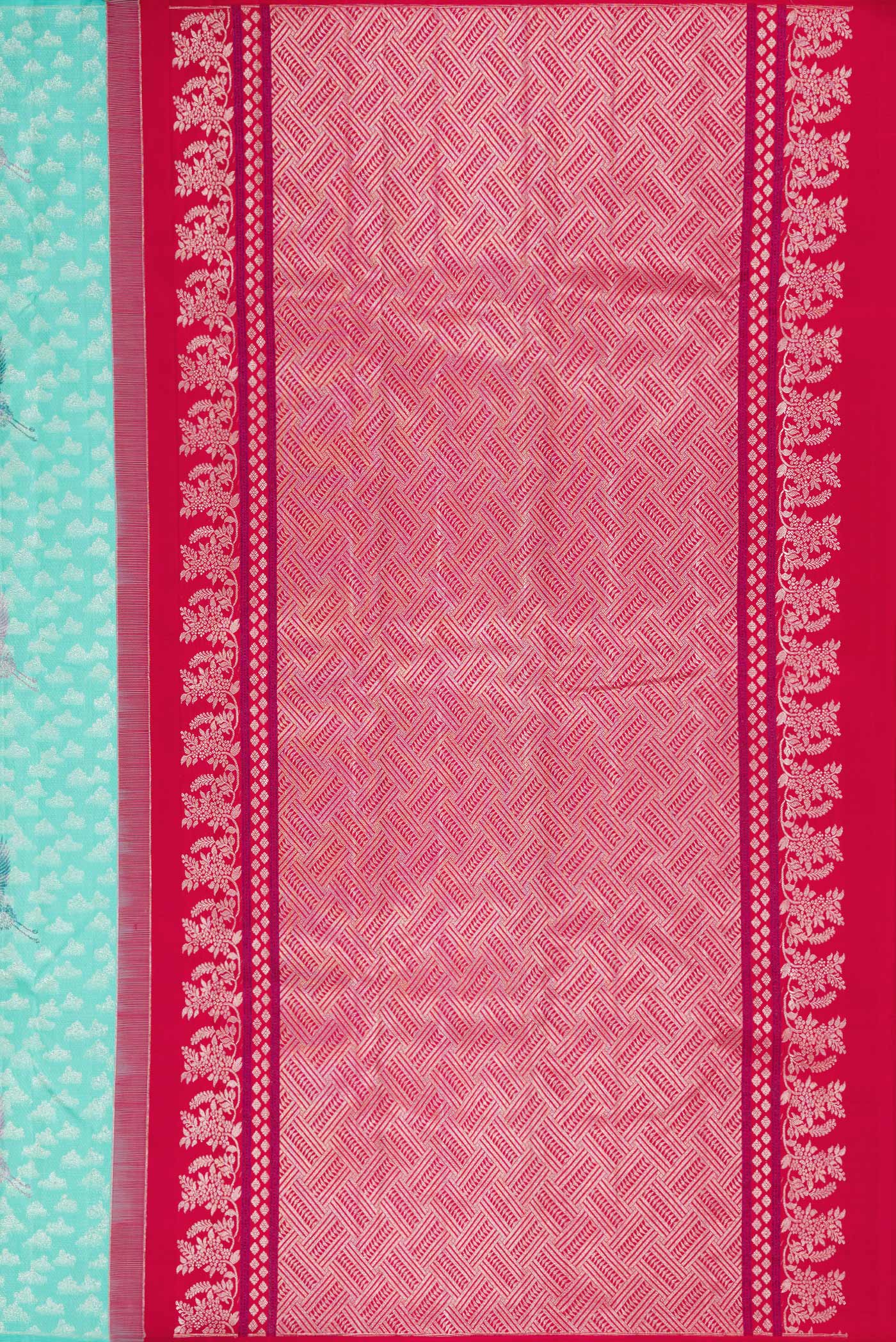 Sky Blue Kanchipuram Silk Saree - Image 6