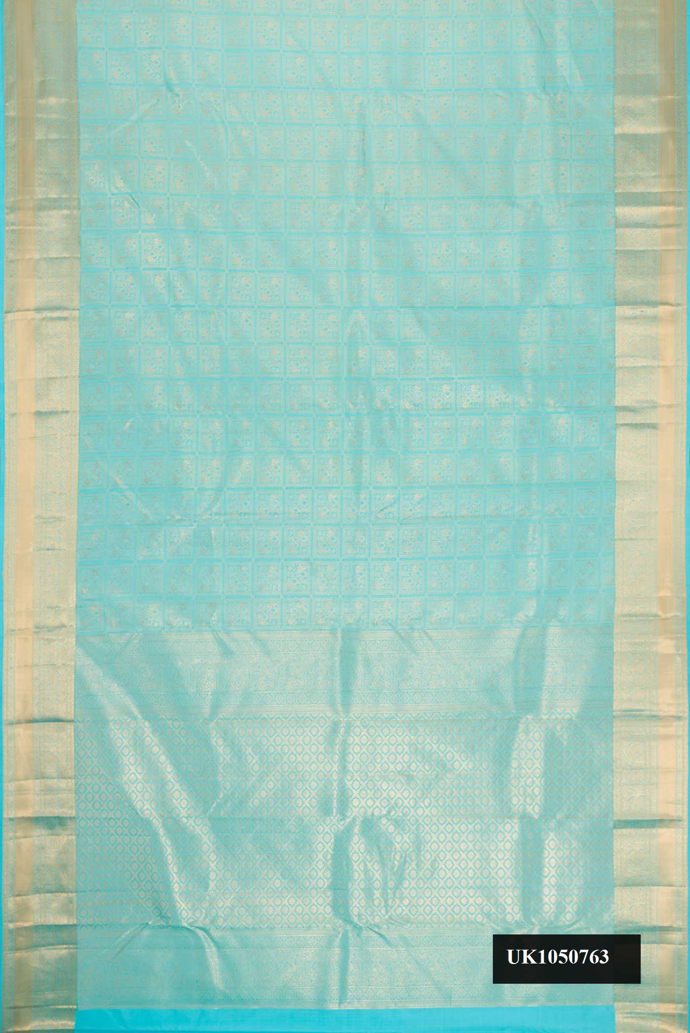 Sky Blue Dual Tone Kanchipuram Silk Saree