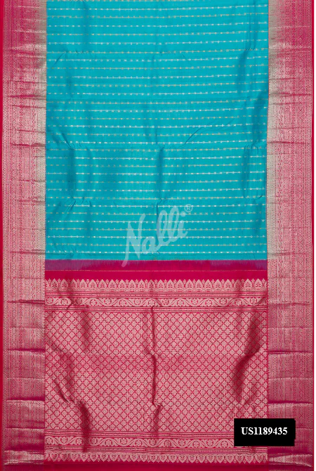 Sky Blue Dual Tone Kanchipuram Silk Saree