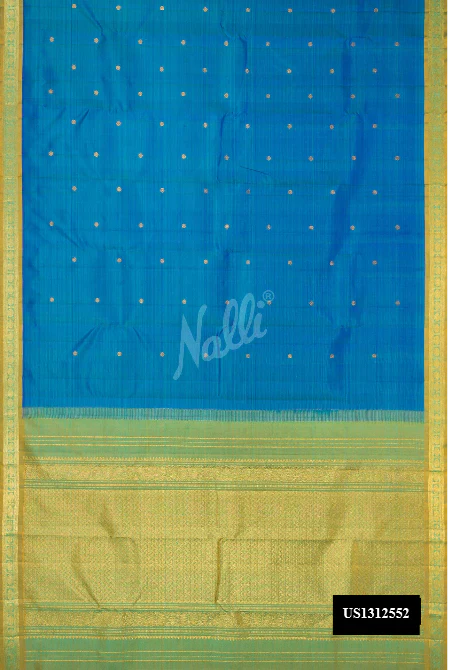 Sky Blue Dual Tone Kanchipuram Silk Saree