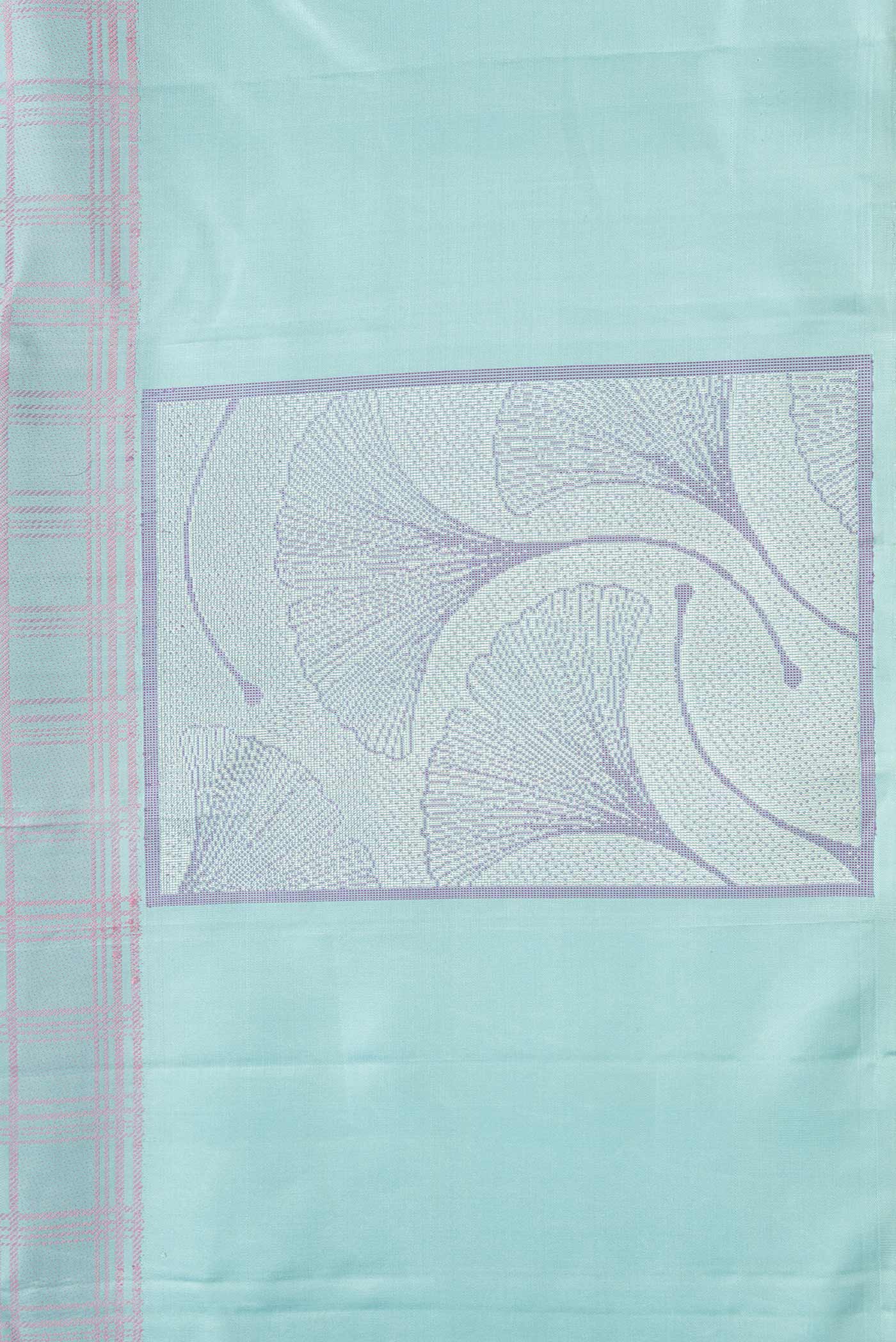 Sky Blue Dual Tone Kanchipuram Silk Saree - Image 3