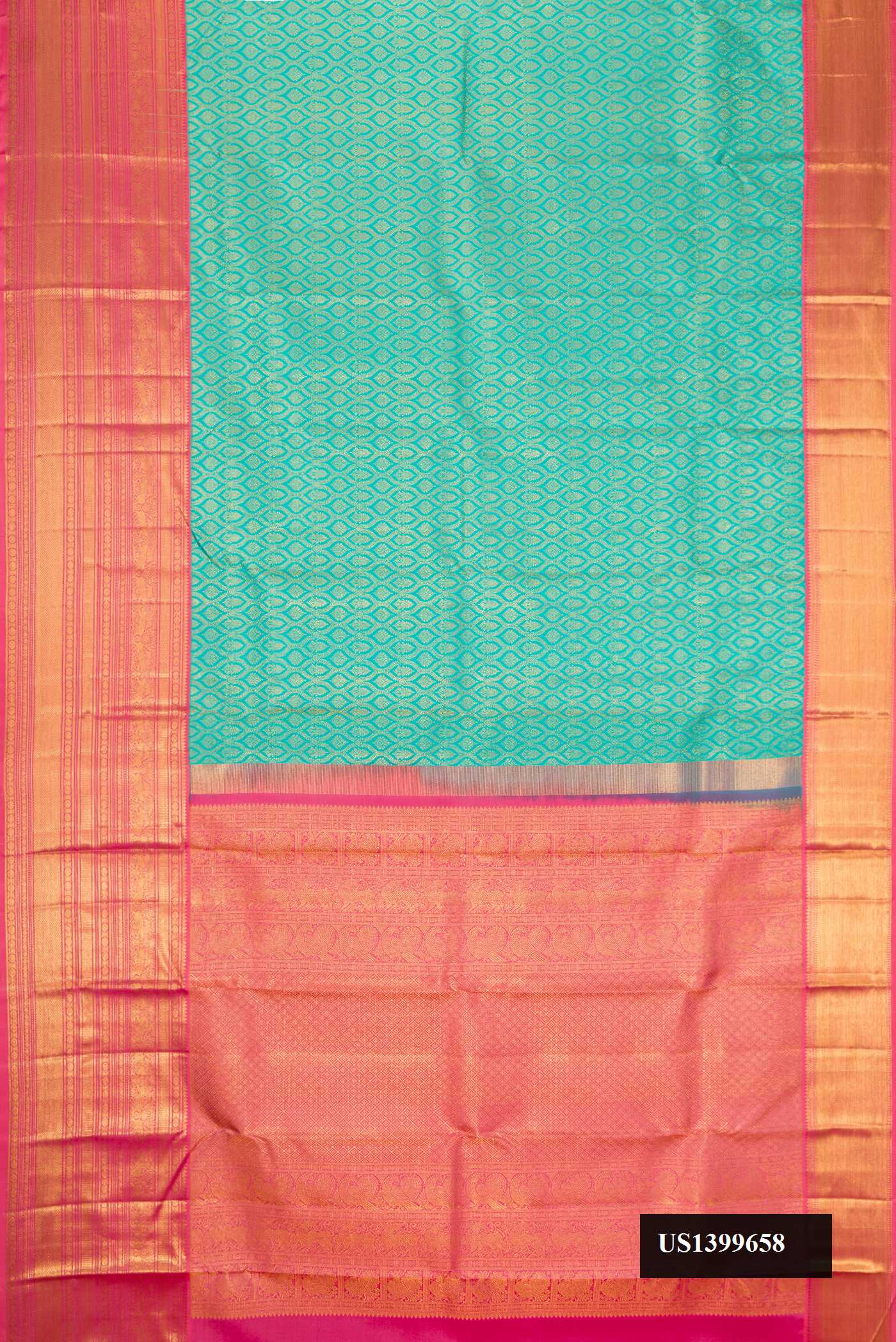 Sky Blue Dual Tone Kanchipuram Silk Saree
