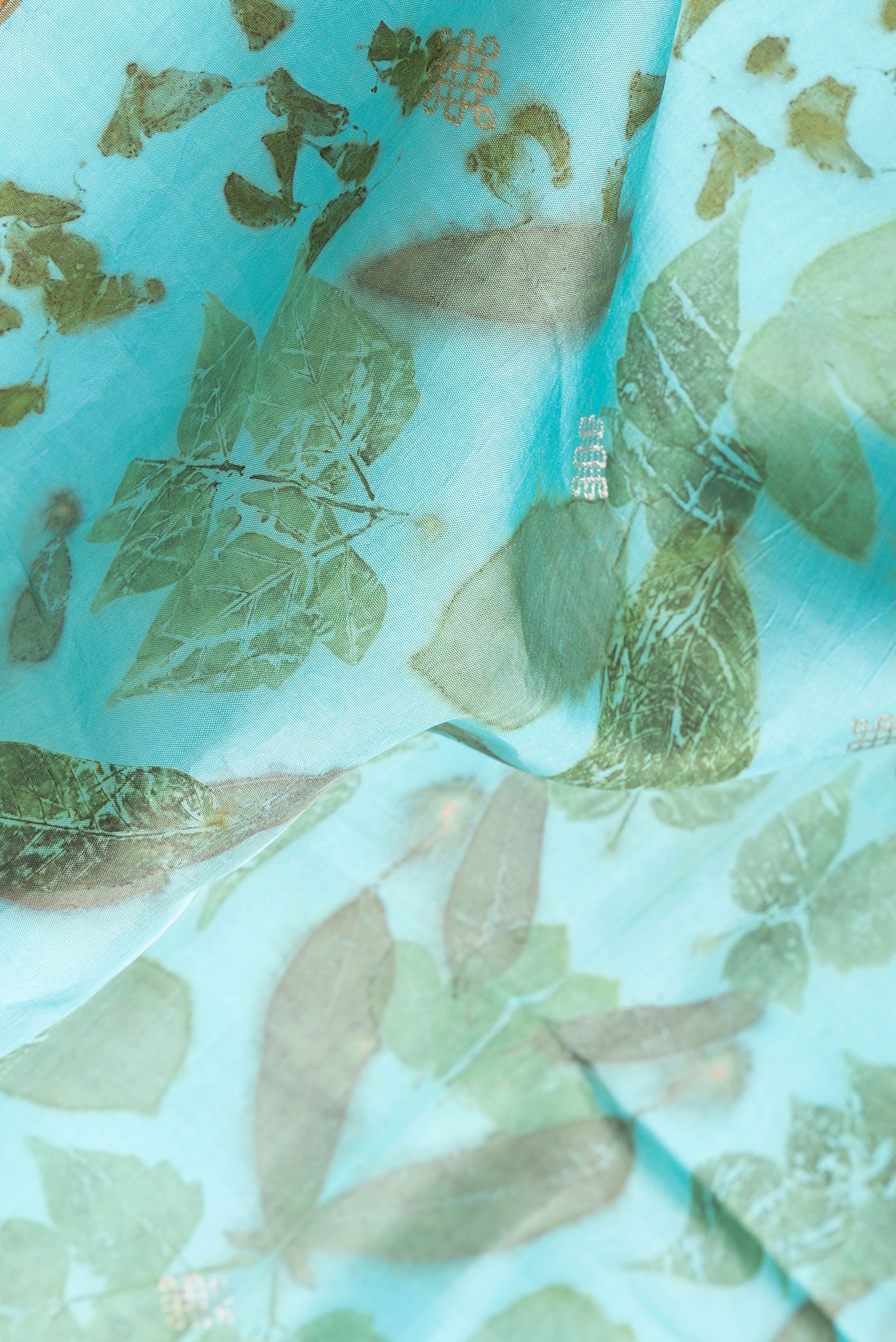 Sky Blue Kanchipuram Silk Saree - Image 2