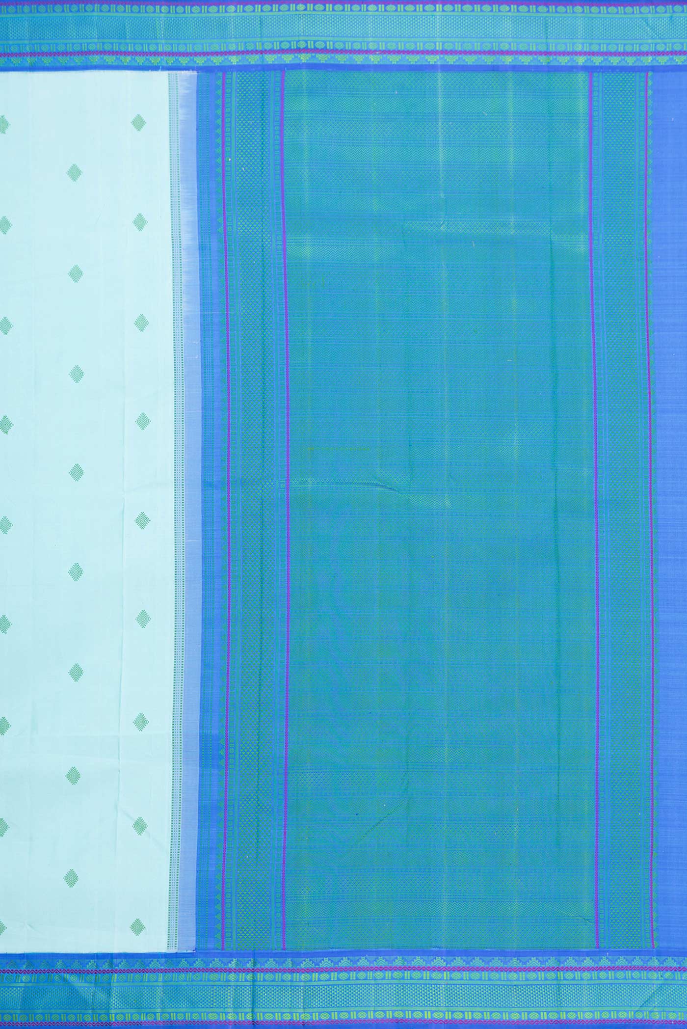 Sky Blue Dual Tone Kanjivaram Saree - Image 7