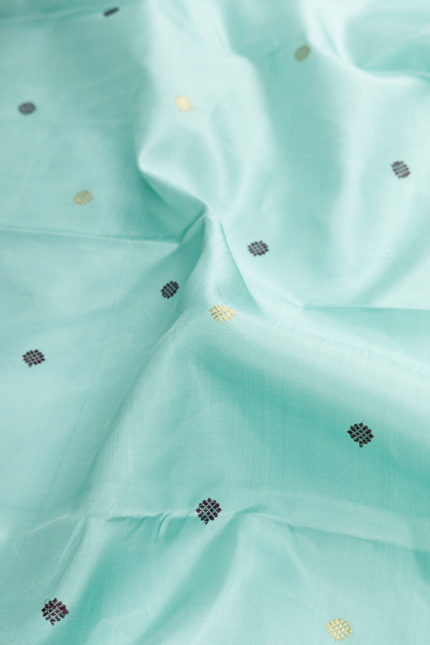 Pure Silk Pure Zari Sky Blue Kanjivaram Saree - Image 2