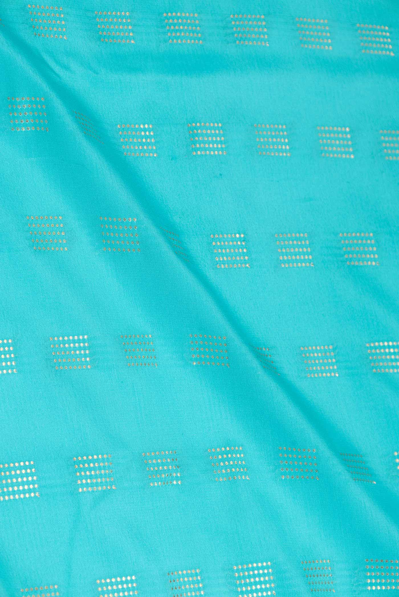 Sky Blue Dual Tone Mysore Crepe Saree - Image 2
