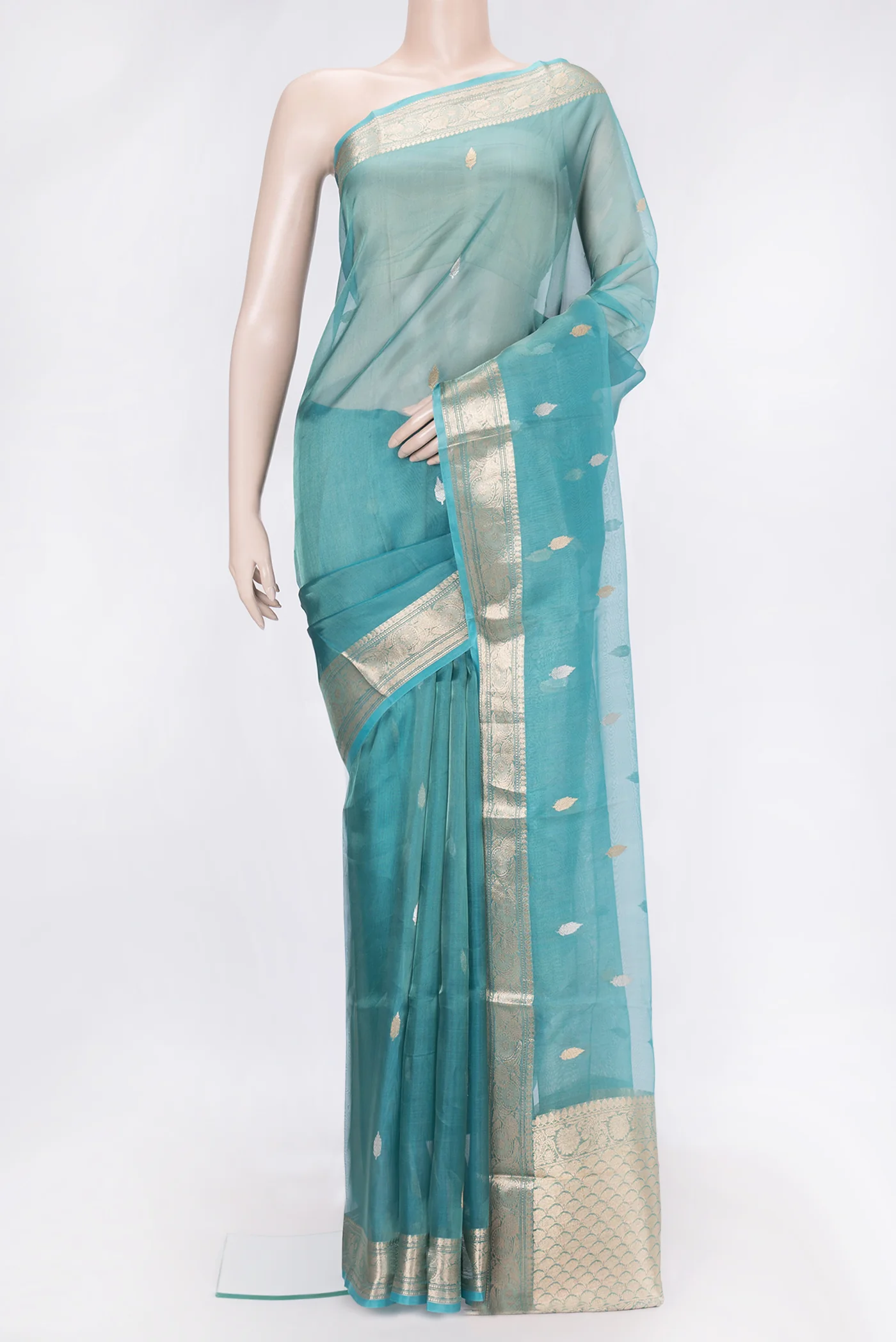 Maya Blue Organza Silk Saree