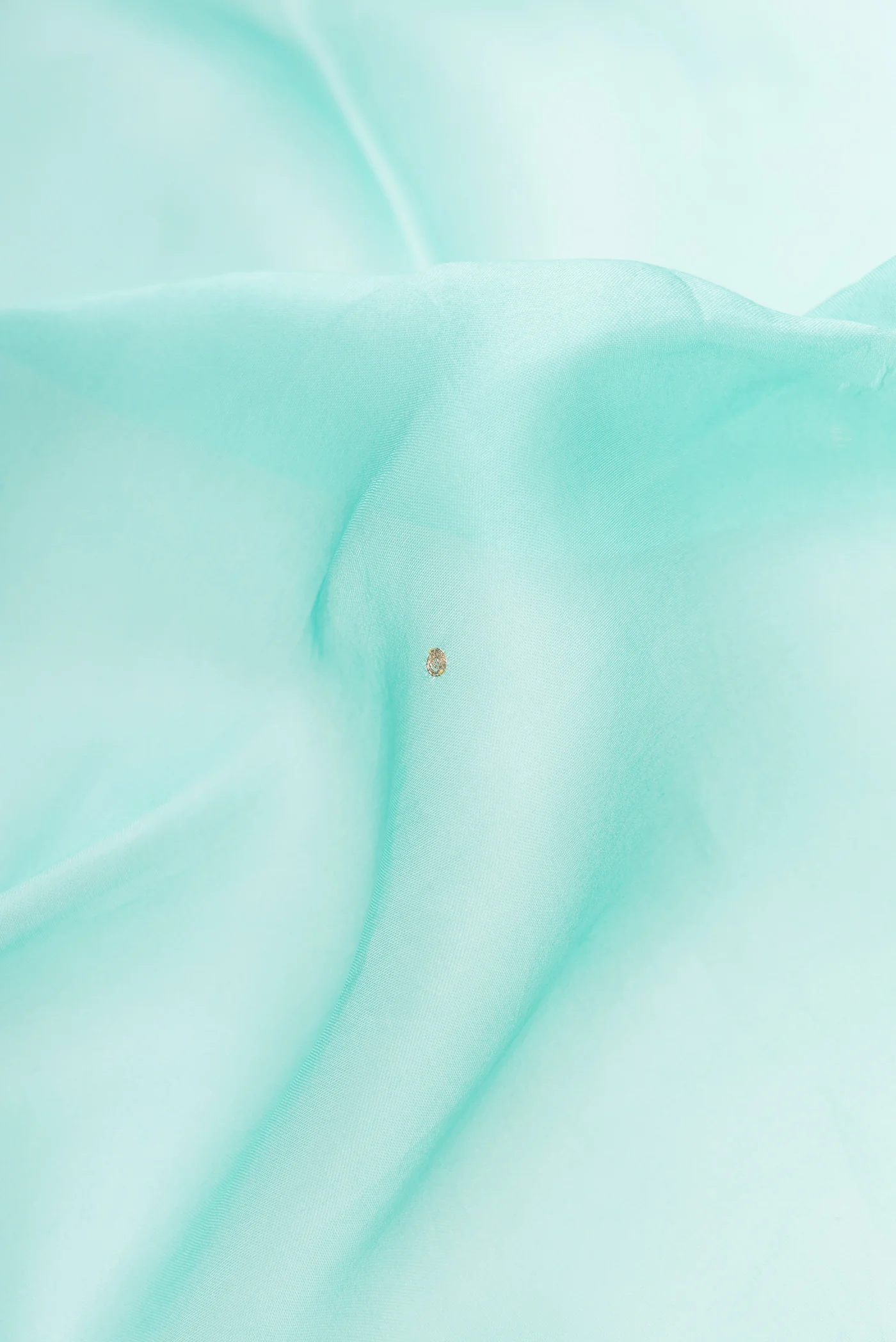Sky Blue Organza Silk Saree - Image 2