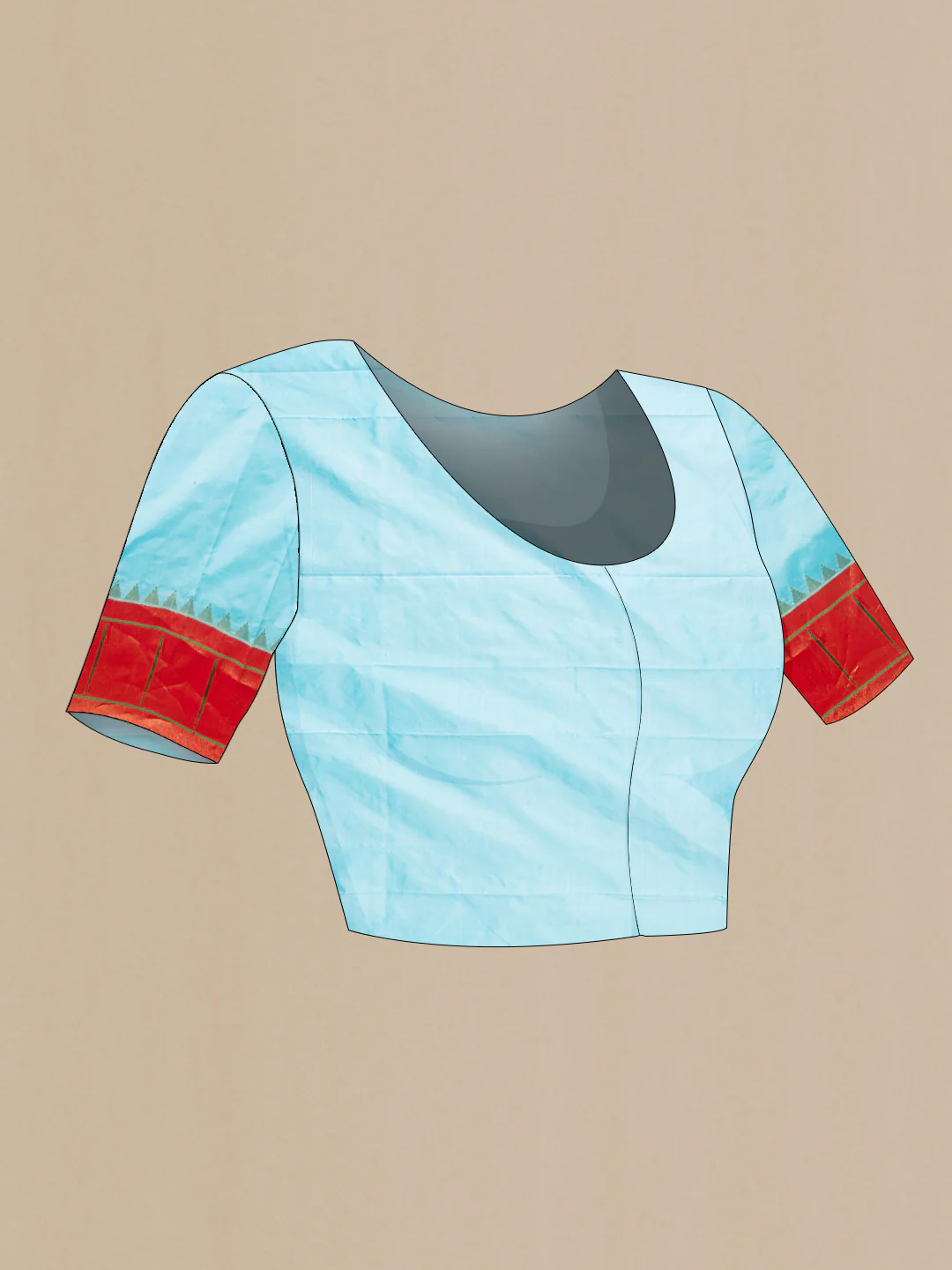 Sky Blue Paithani Silk Saree - Image 5