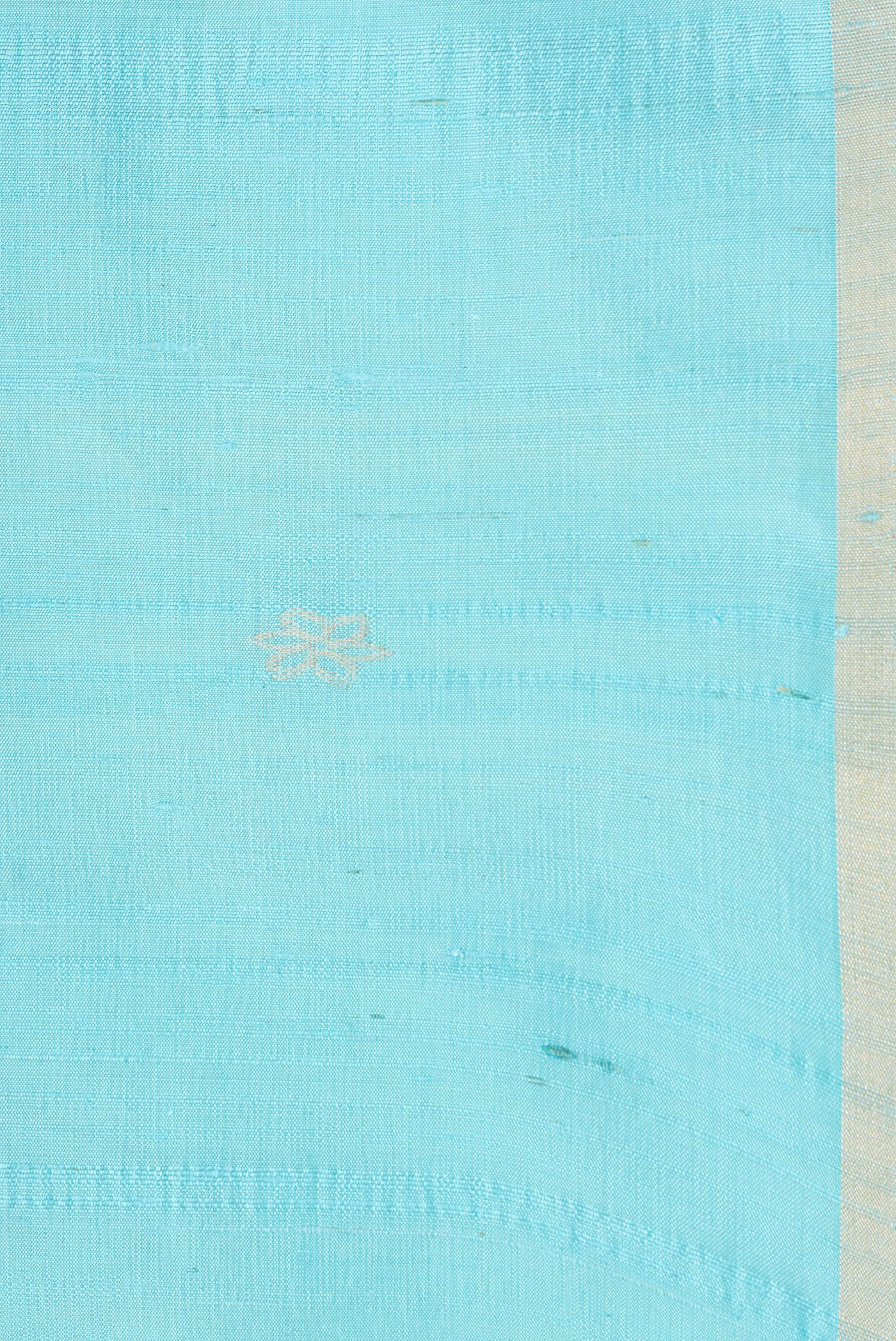 Sky Blue Raw Silk Saree - Image 3