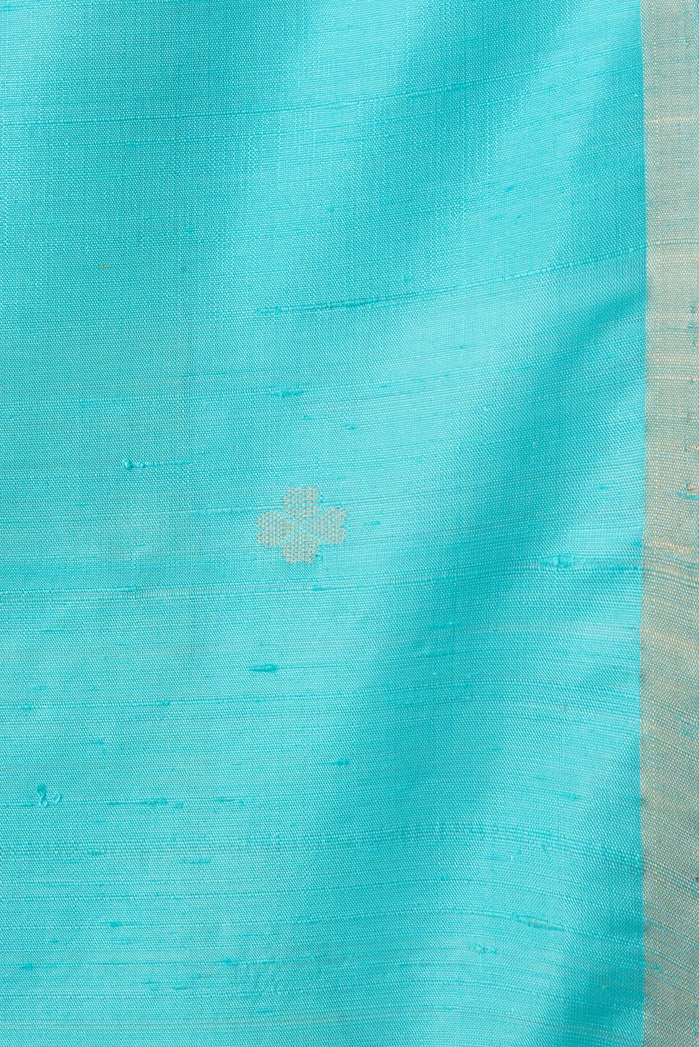 Sky Blue Raw Silk Saree - Image 3
