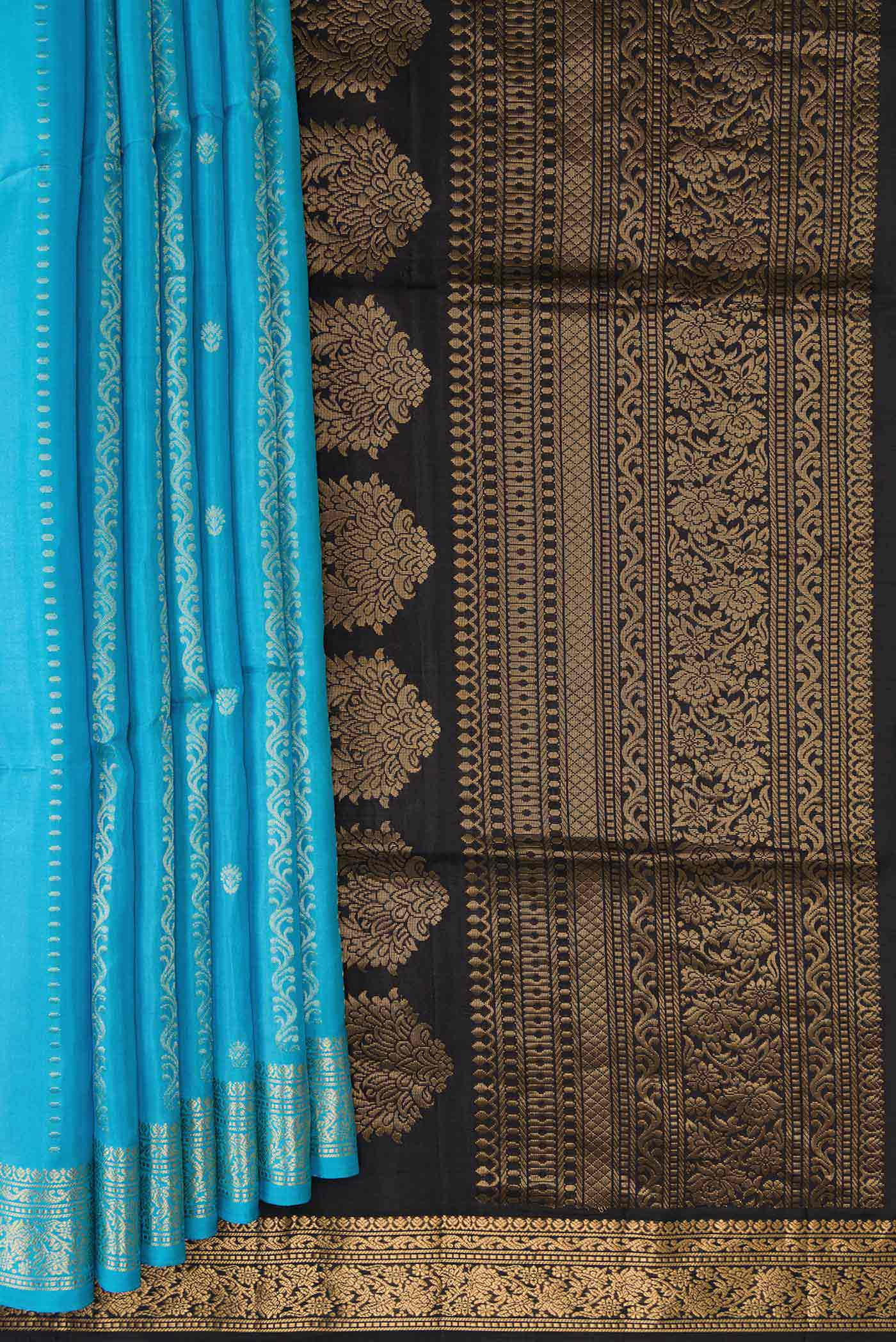 Sky Blue Soft Silk Saree - Image 4