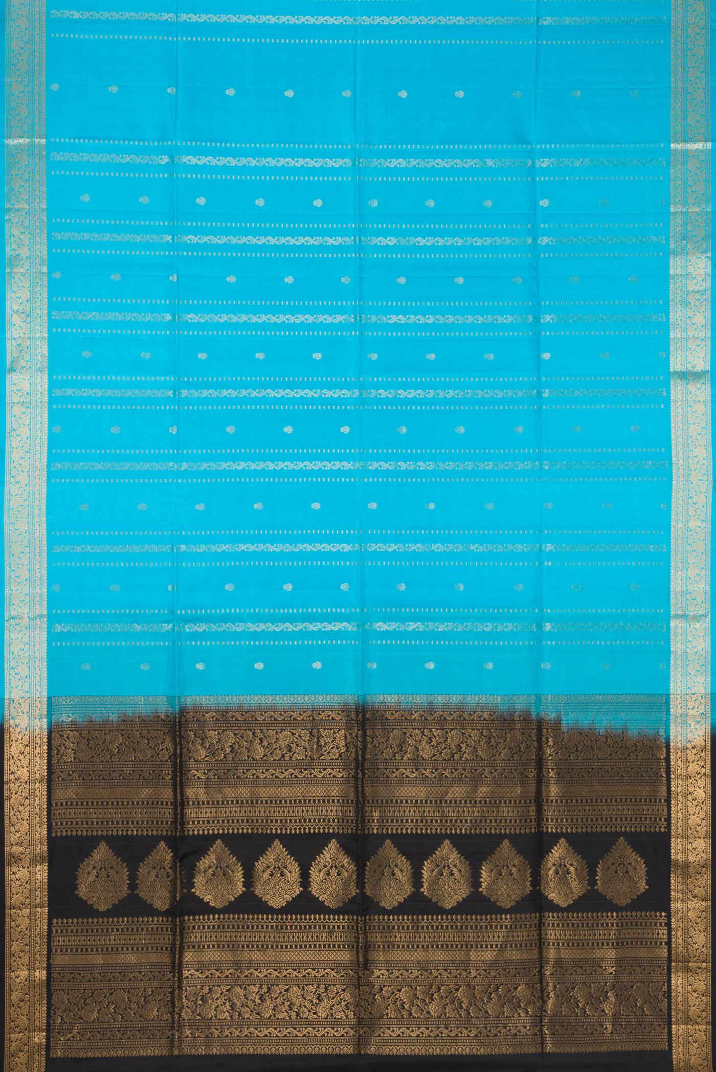 Sky Blue Soft Silk Saree - Image 6