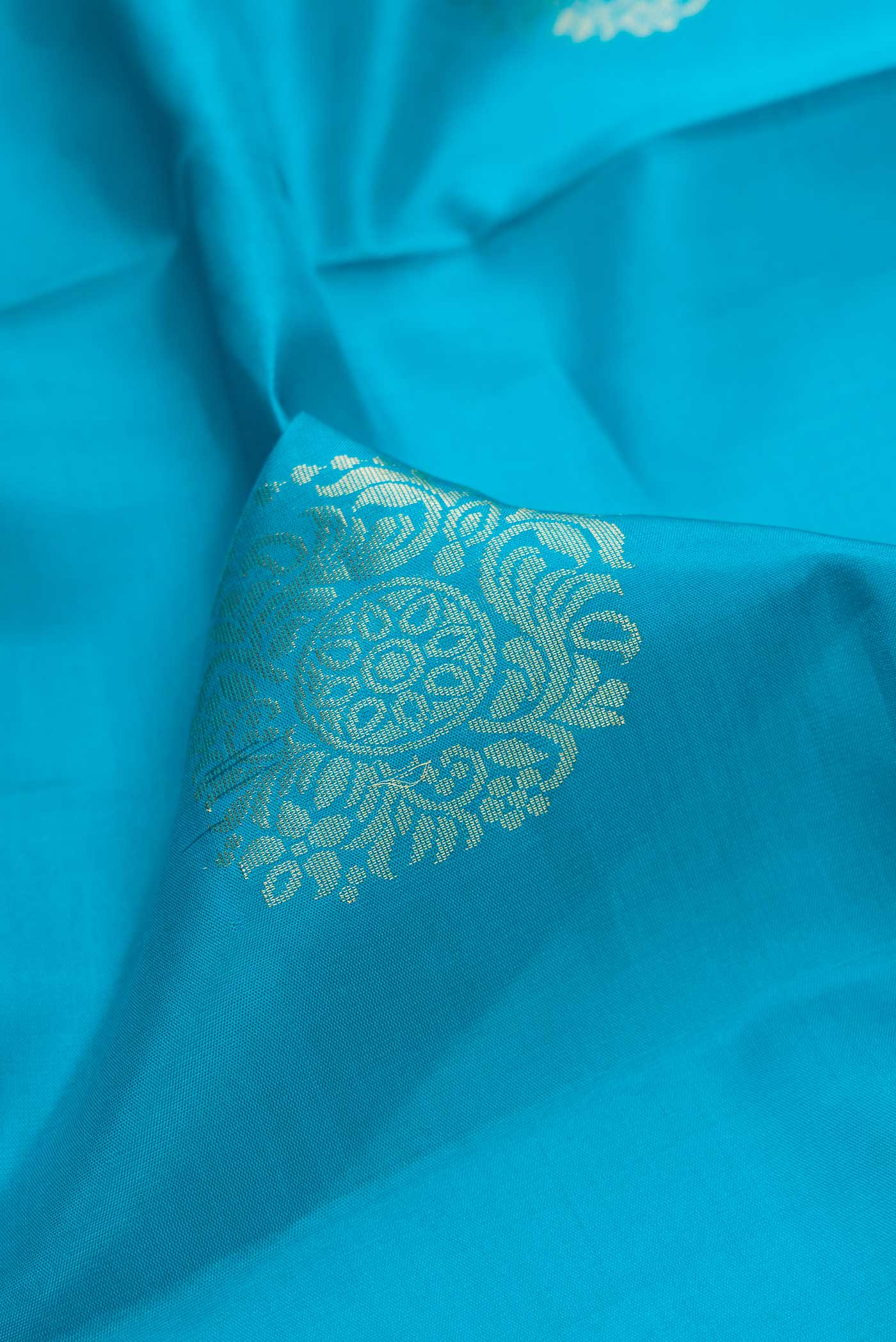 Sky Blue Soft Silk Saree - Image 2